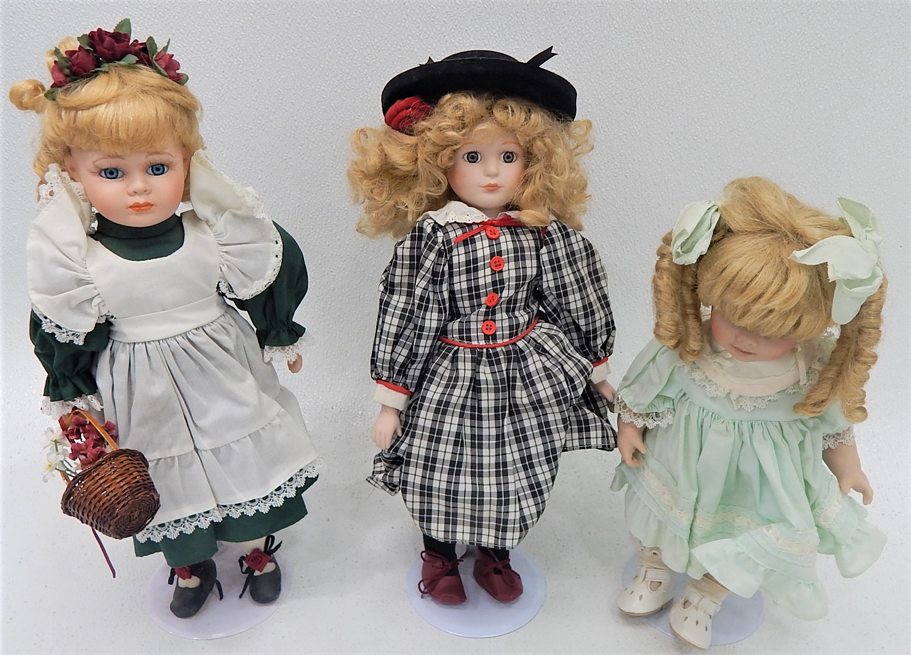 Buy the Lot Of 3 Porcelain Collectors Dolls | GoodwillFinds