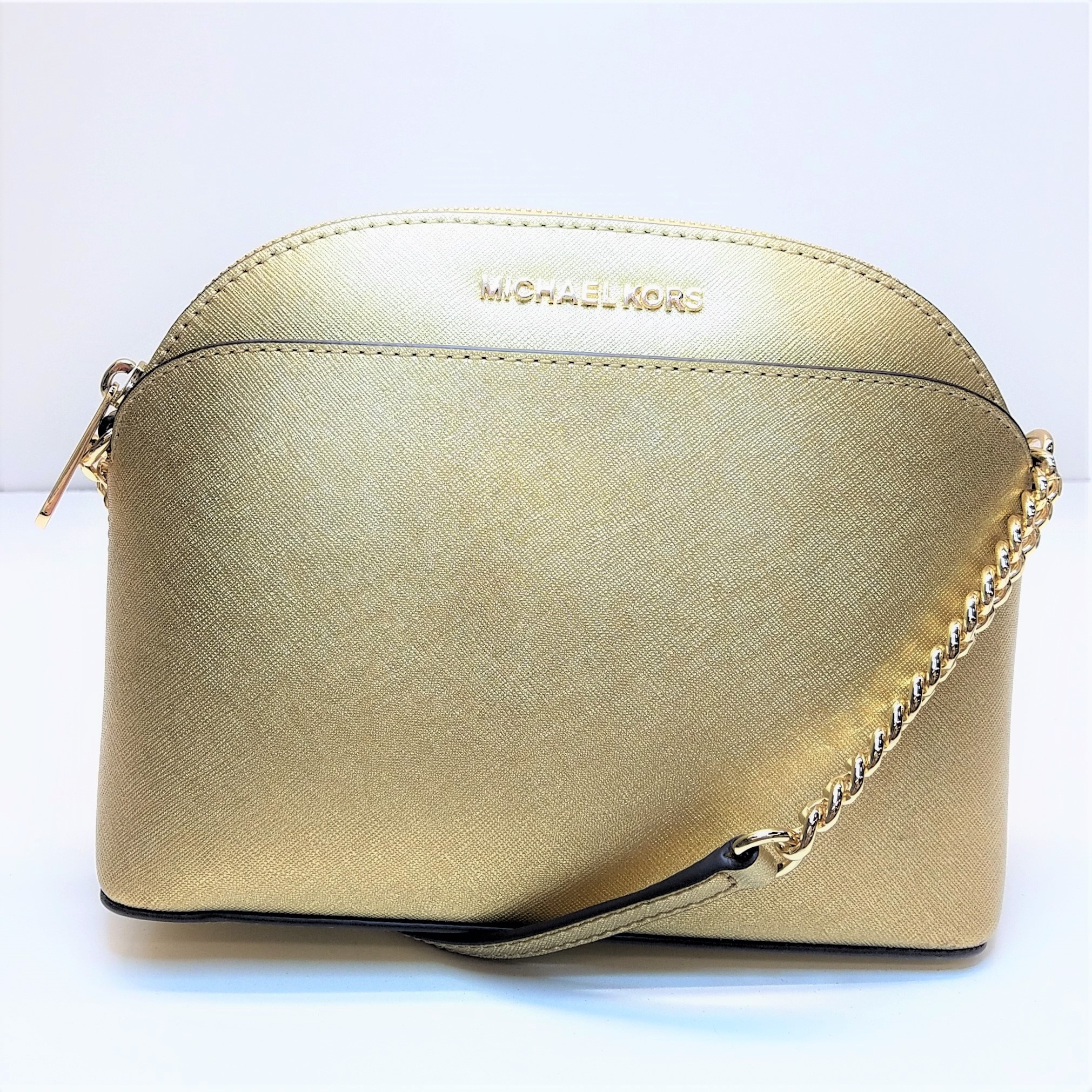 Michael Kors Emmy MD Dome Crossbody Bag Gold