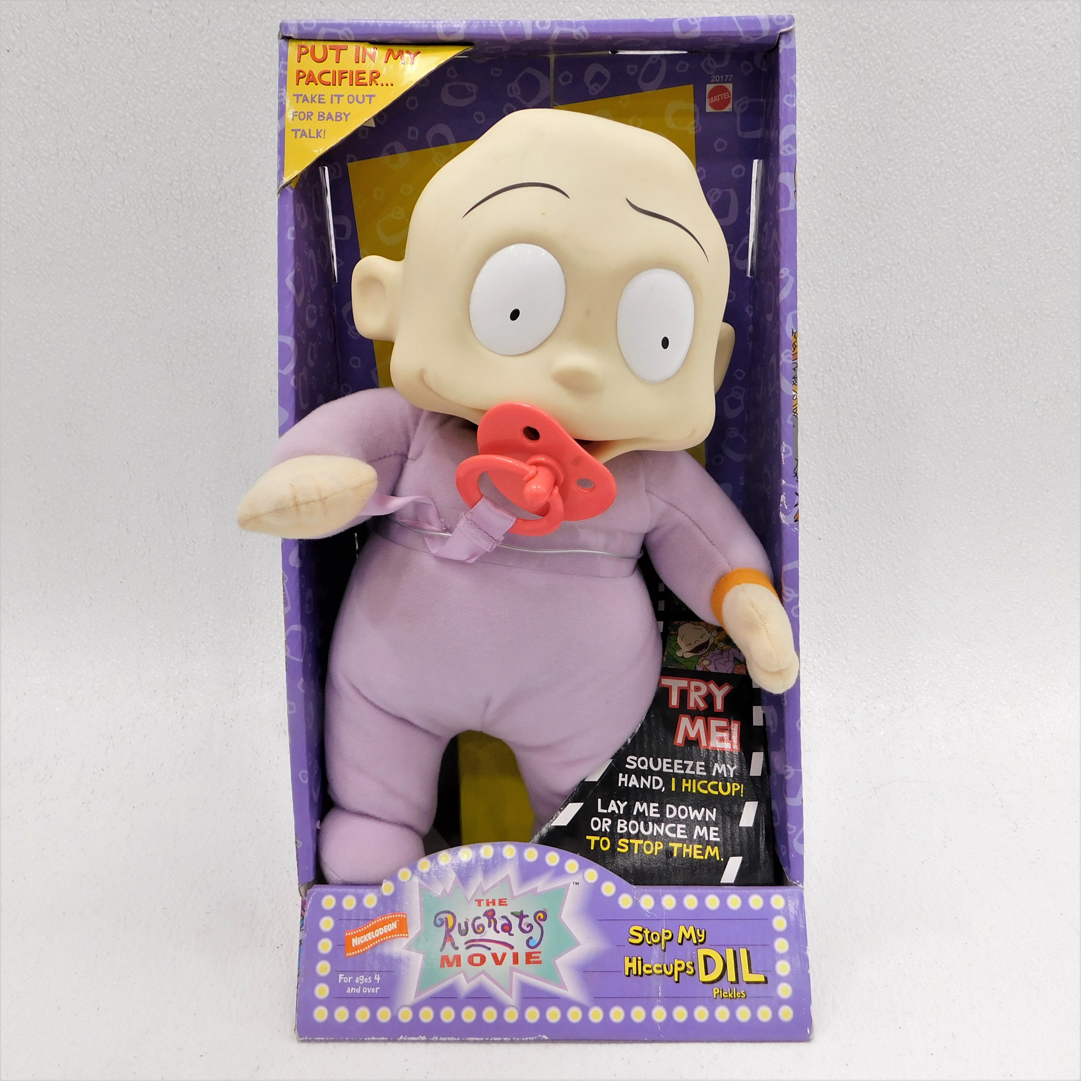 Buy the 1998 Rugrats Talking Baby Dil Pickles Doll Stop My Hiccups IOB