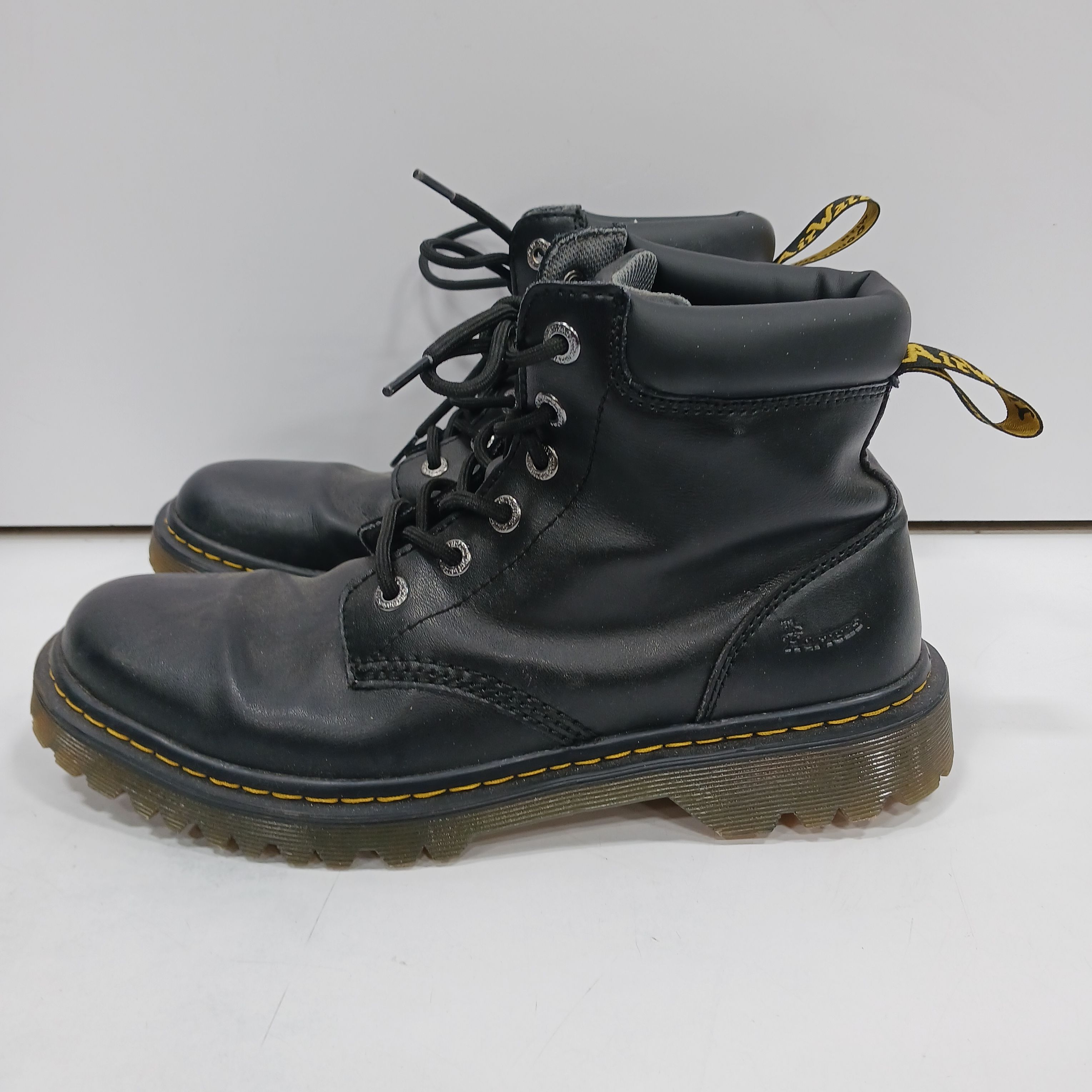 Buy the Dr. Martens Cartor Unisex Black Leather Ankle Boots Size Men 10 ...