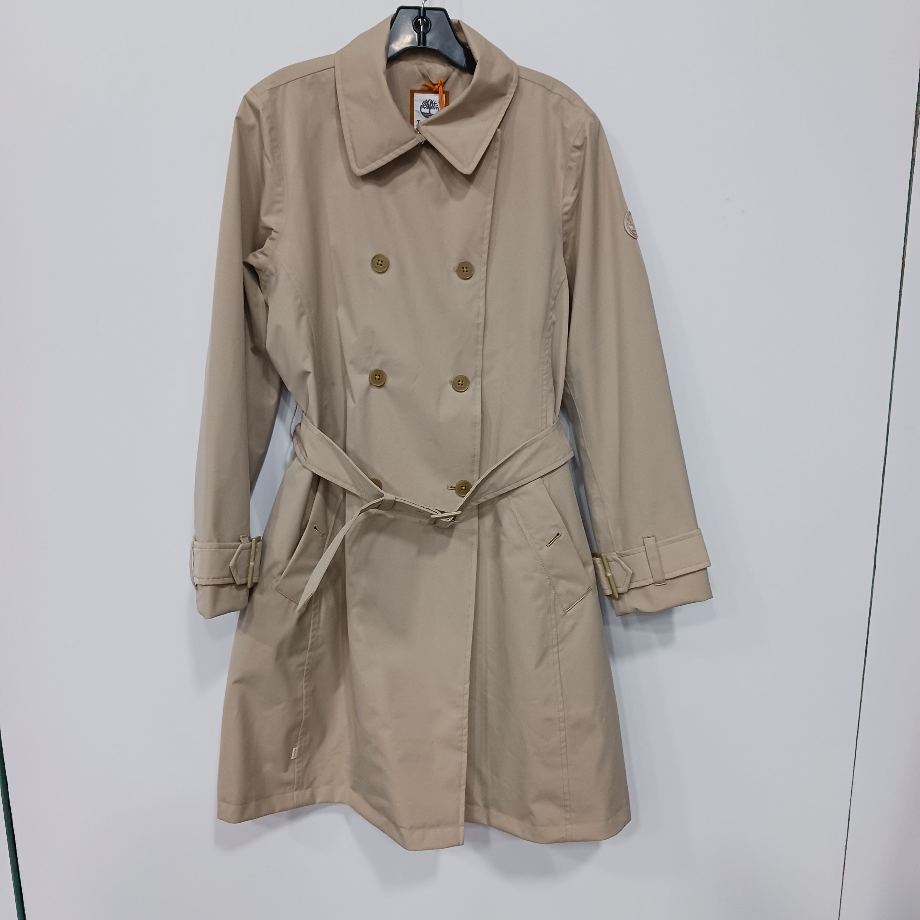 Buy the Timberland Women's Tan Trench Coat with Belt Size M NWT ...