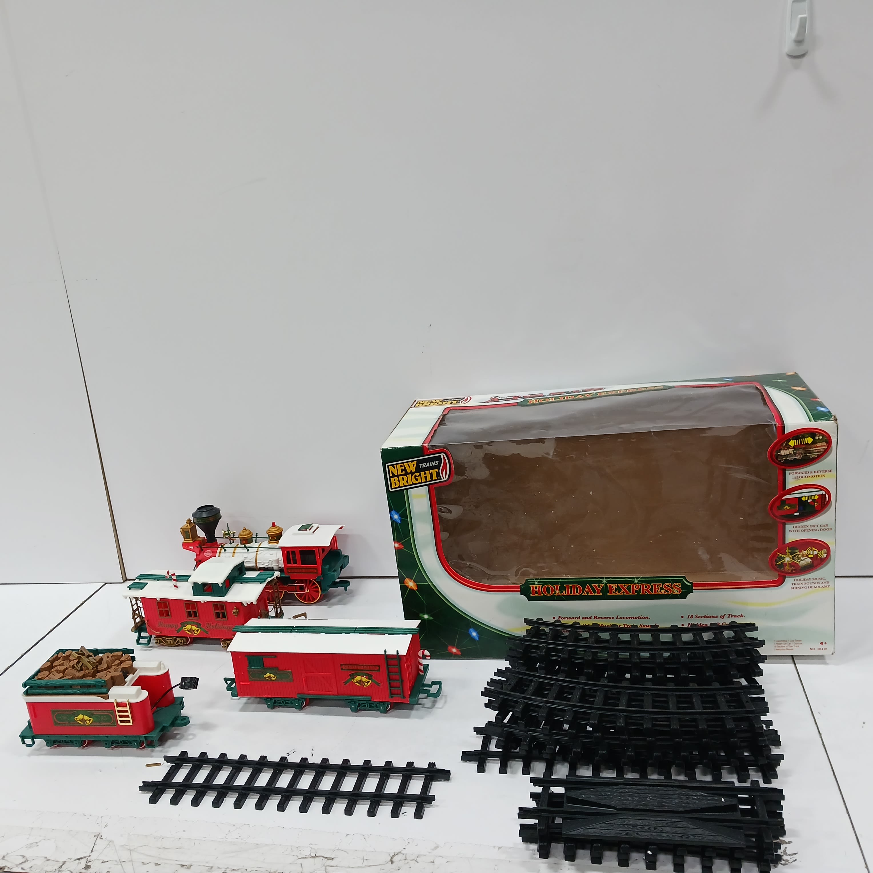 Buy the New Bright Holiday Express Train Set IOB | GoodwillFinds