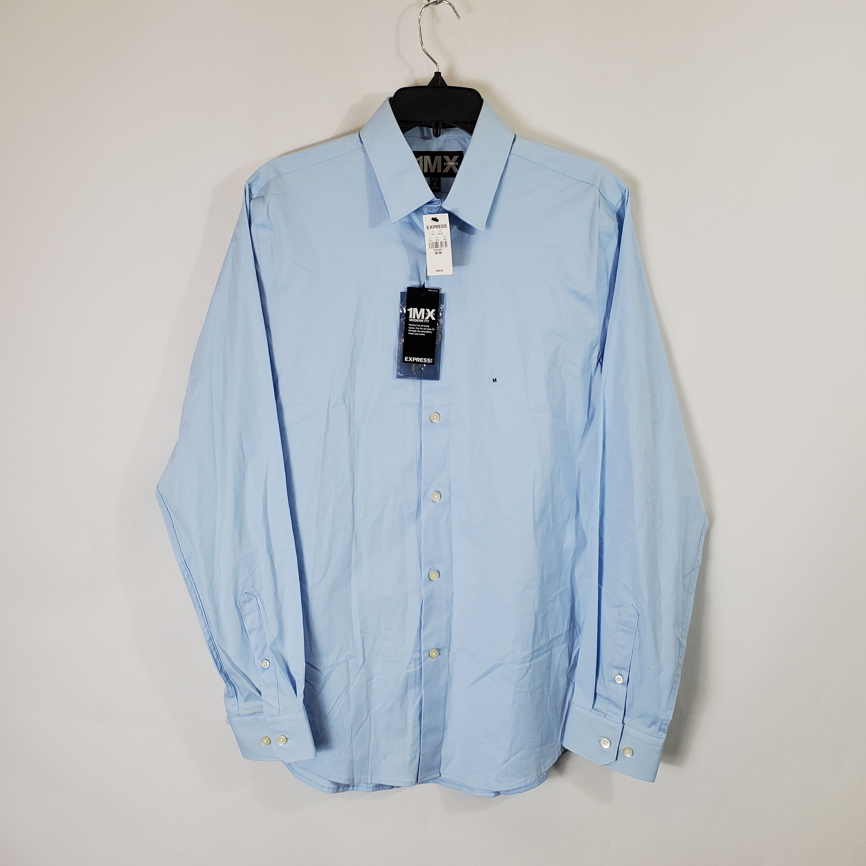 Express blue 2024 dress shirt