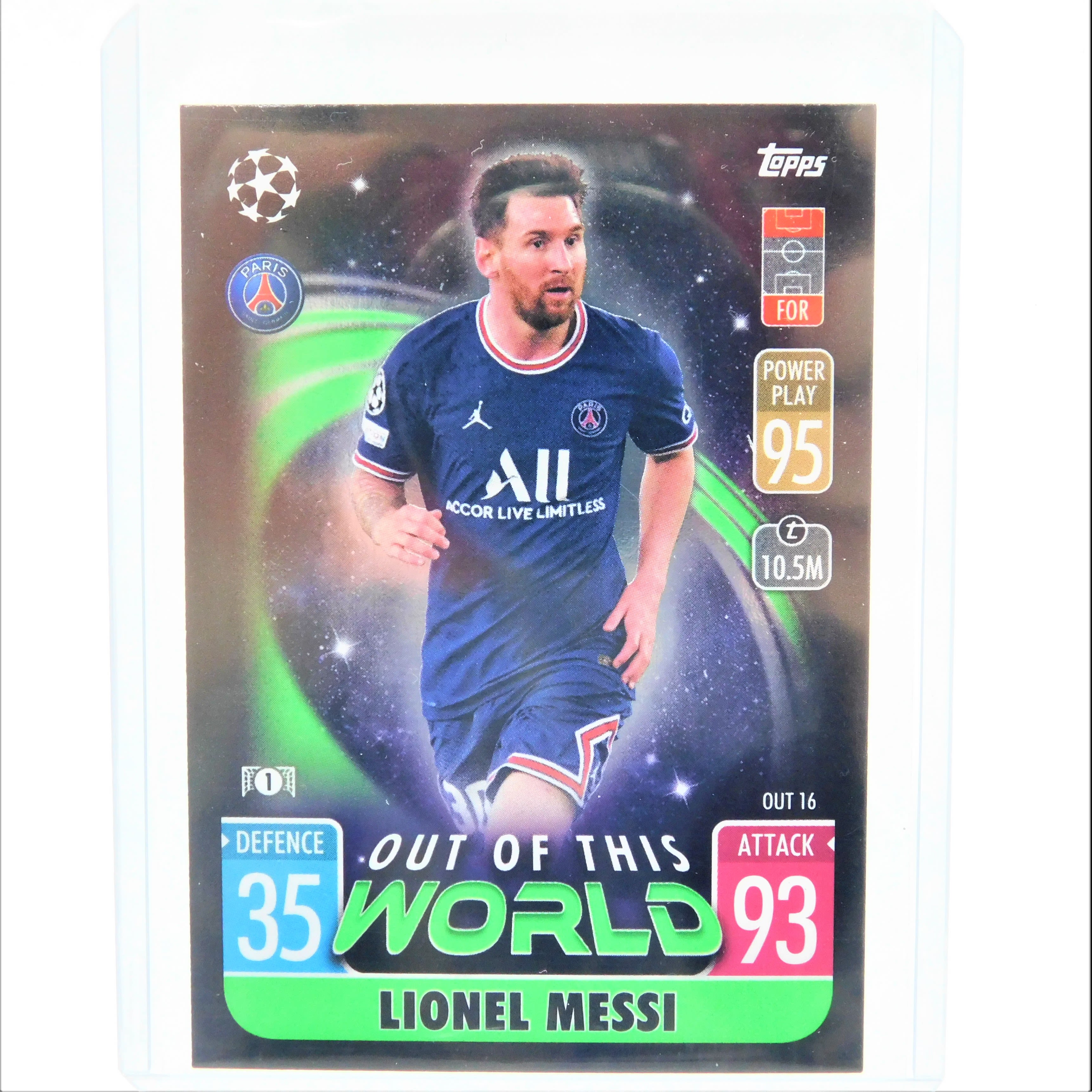 Buy the 2021-22 Lionel Messi Topps Match Attax UCL Extra Out of 