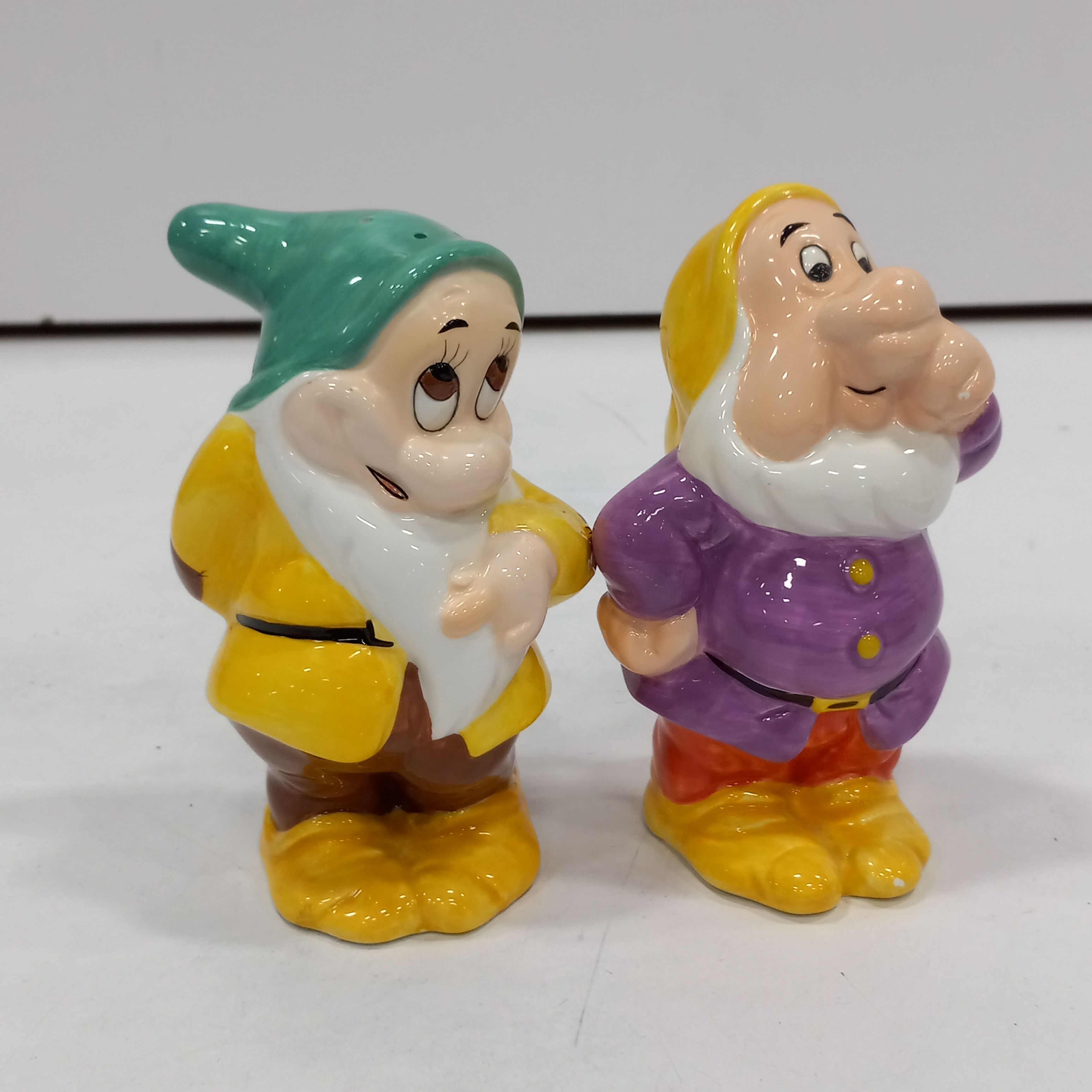 Buy the Disney Bashful and Sneezy Salt & Pepper sShaker's | GoodwillFinds