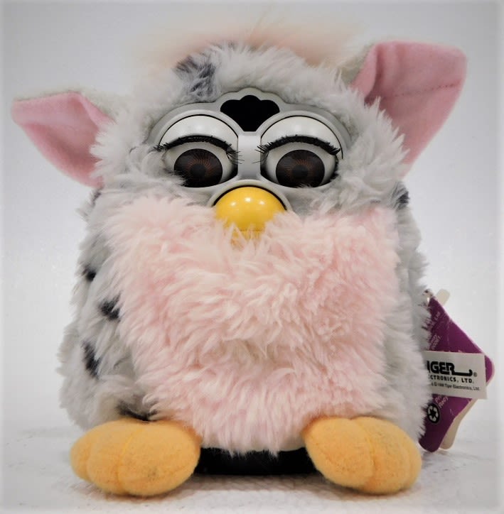 Buy the VTG 1998 Furby Gray Spotted Pink Belly With Tag-Not Working As ...