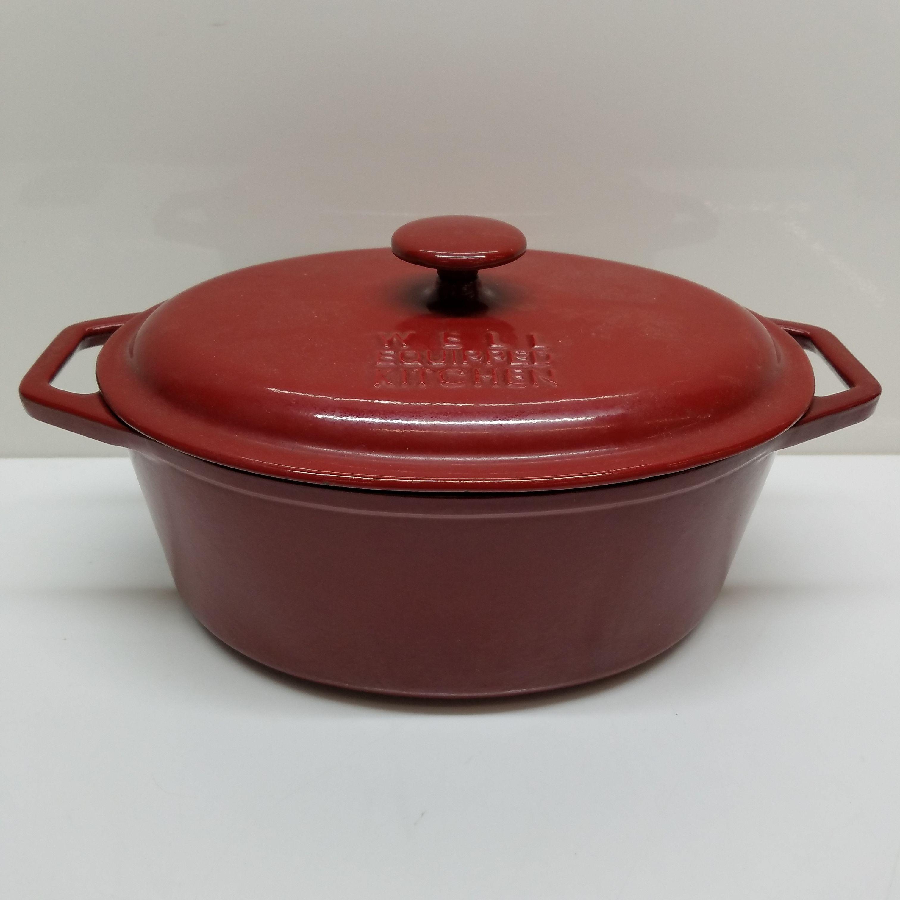 Buy Pinnacle Cookware – 4.73 Litre / 5 Quart Enameled Red Cast Iron Double Dutch  Oven/Casserole Dish, Dual Function Lid/Skillet, with Handle Covers and  Scraper, 2 in 1 Cooking Set Online at desertcartINDIA