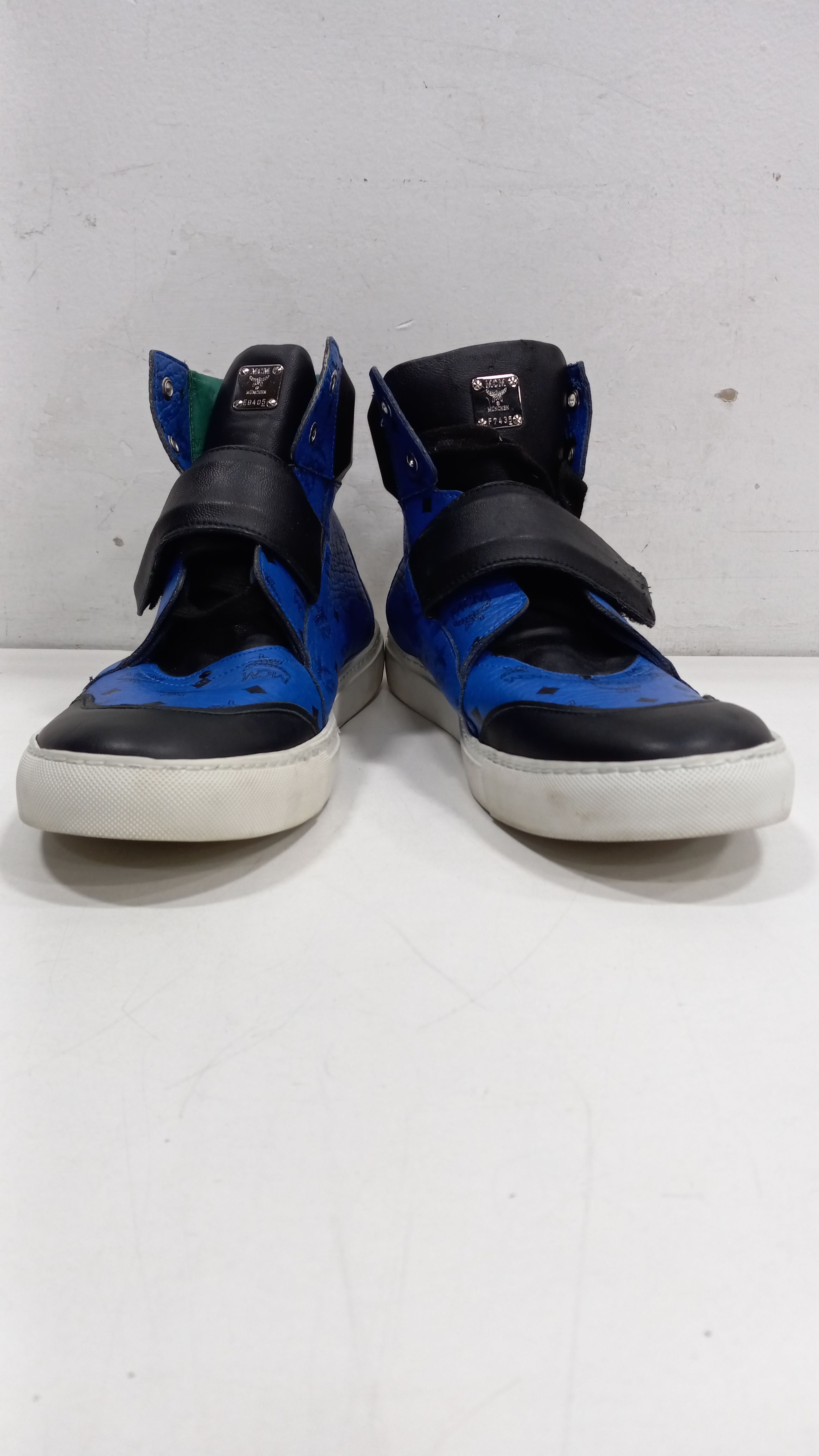 Buy the MCM Men's High Top Royal Blue Sneakers EU Size 43