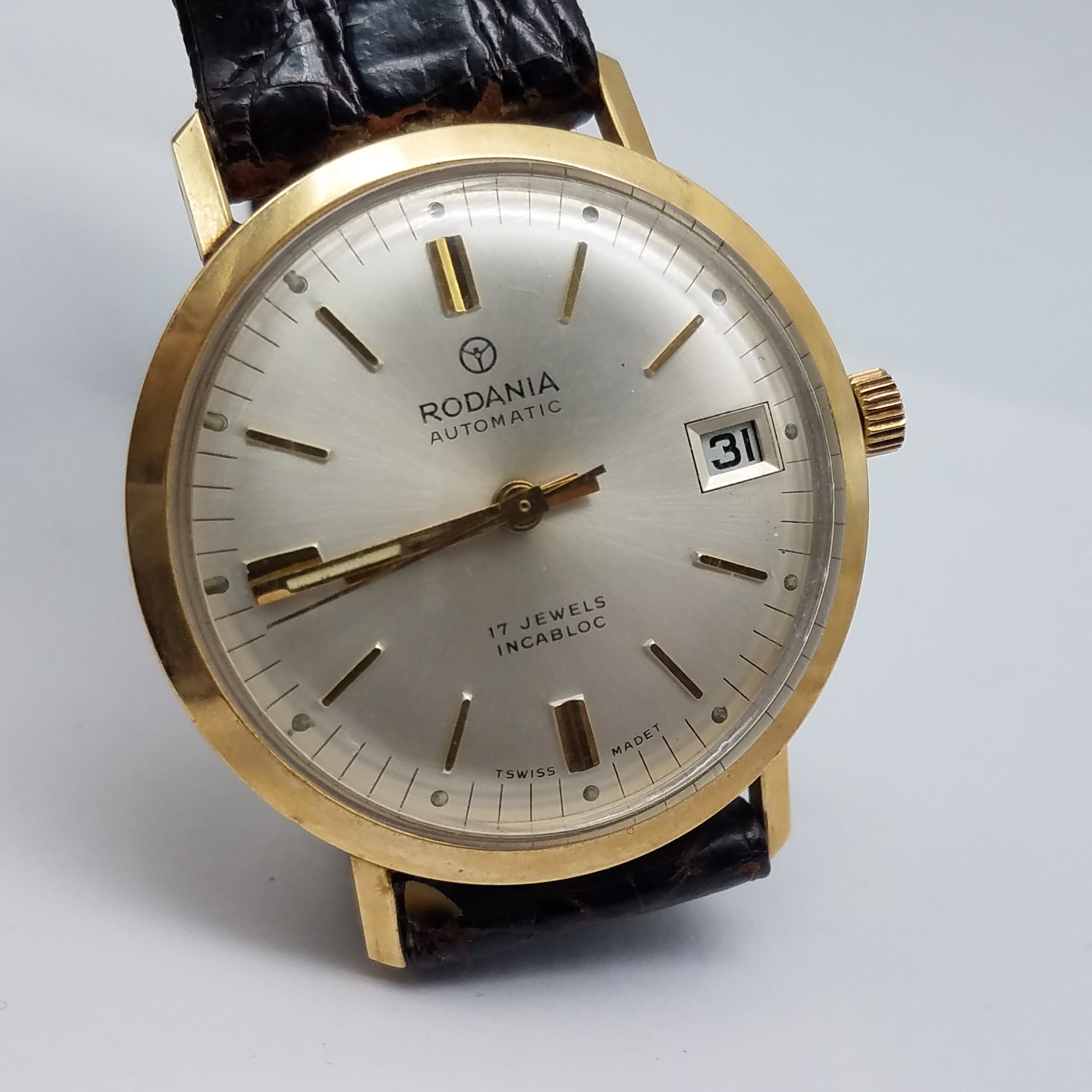 Buy The Rare Rodania Swiss Automatic 17 Jewels 14k Gold Automatic 30