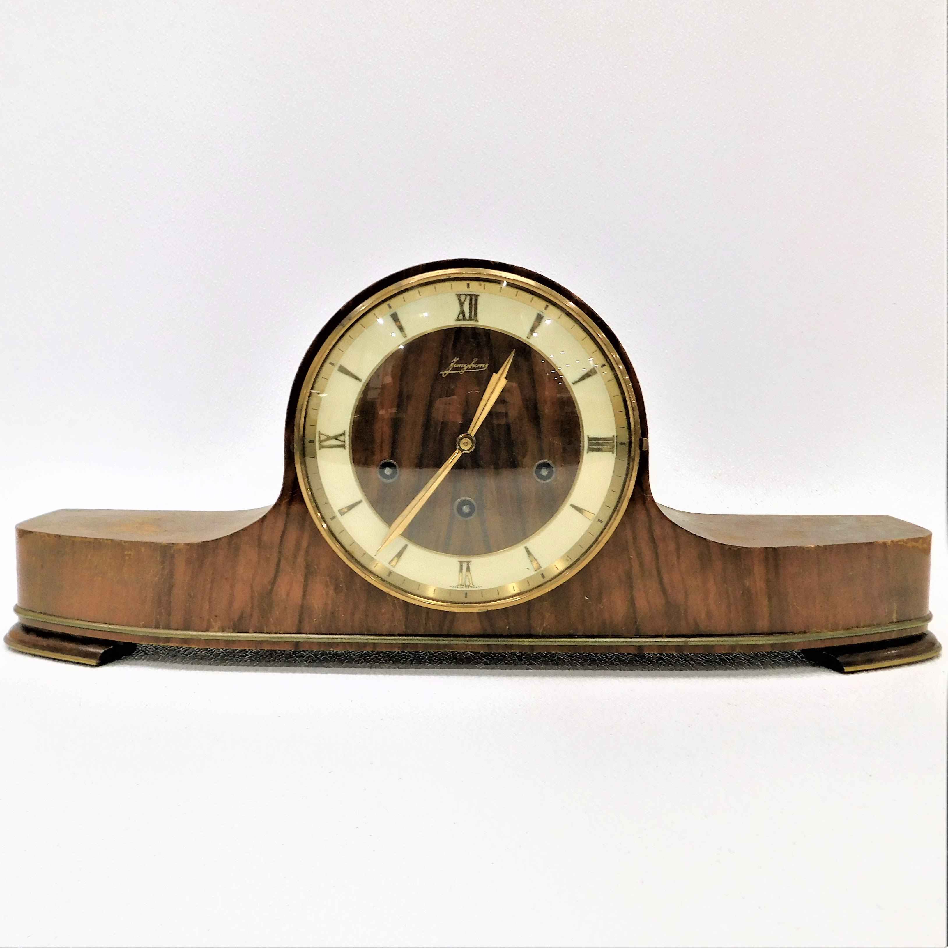 Buy the Vintage Junghans Wood MCM Mid Century Modern Mantel Clock