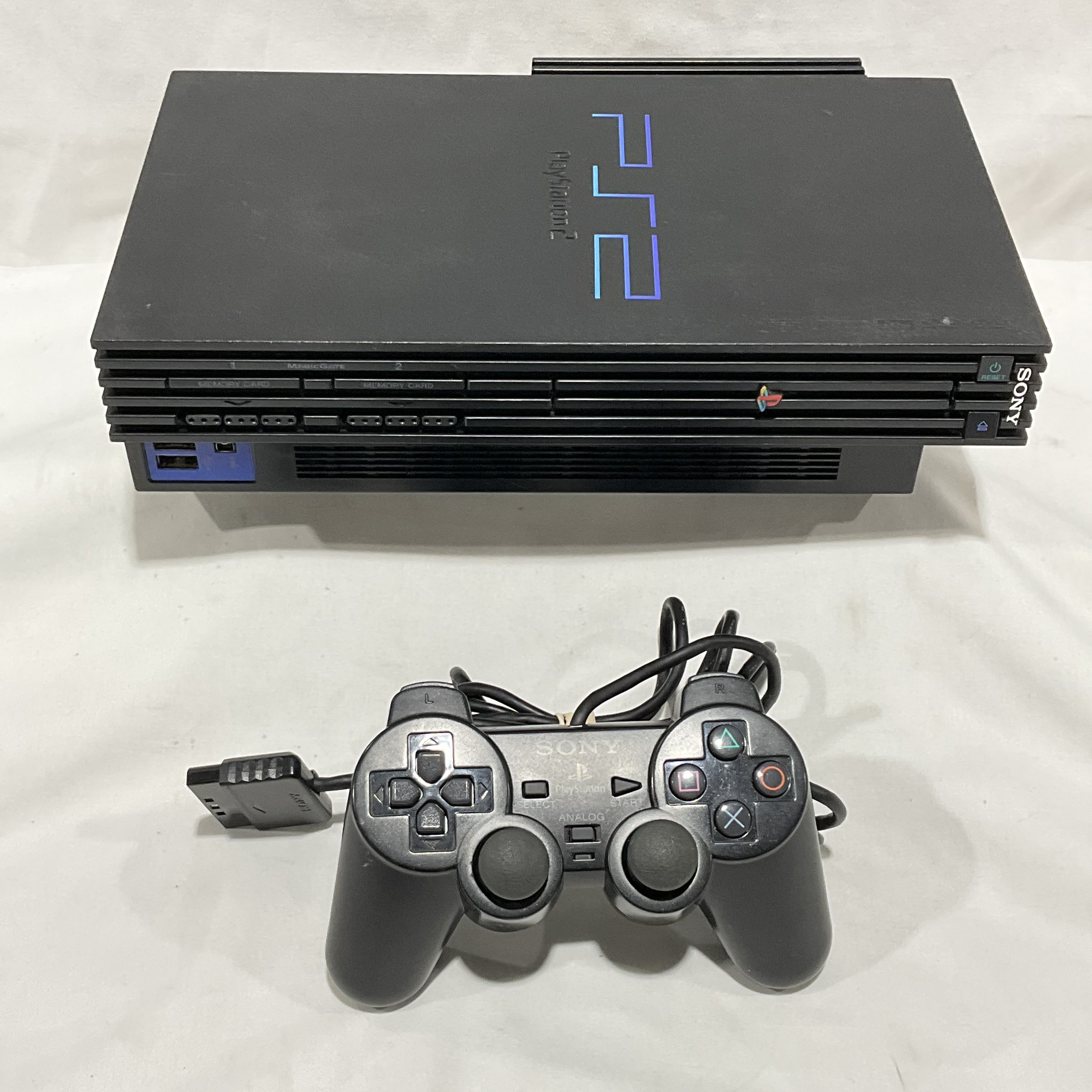 Restored Sony Playstation 2 PS2 Fat Video Game Console Black