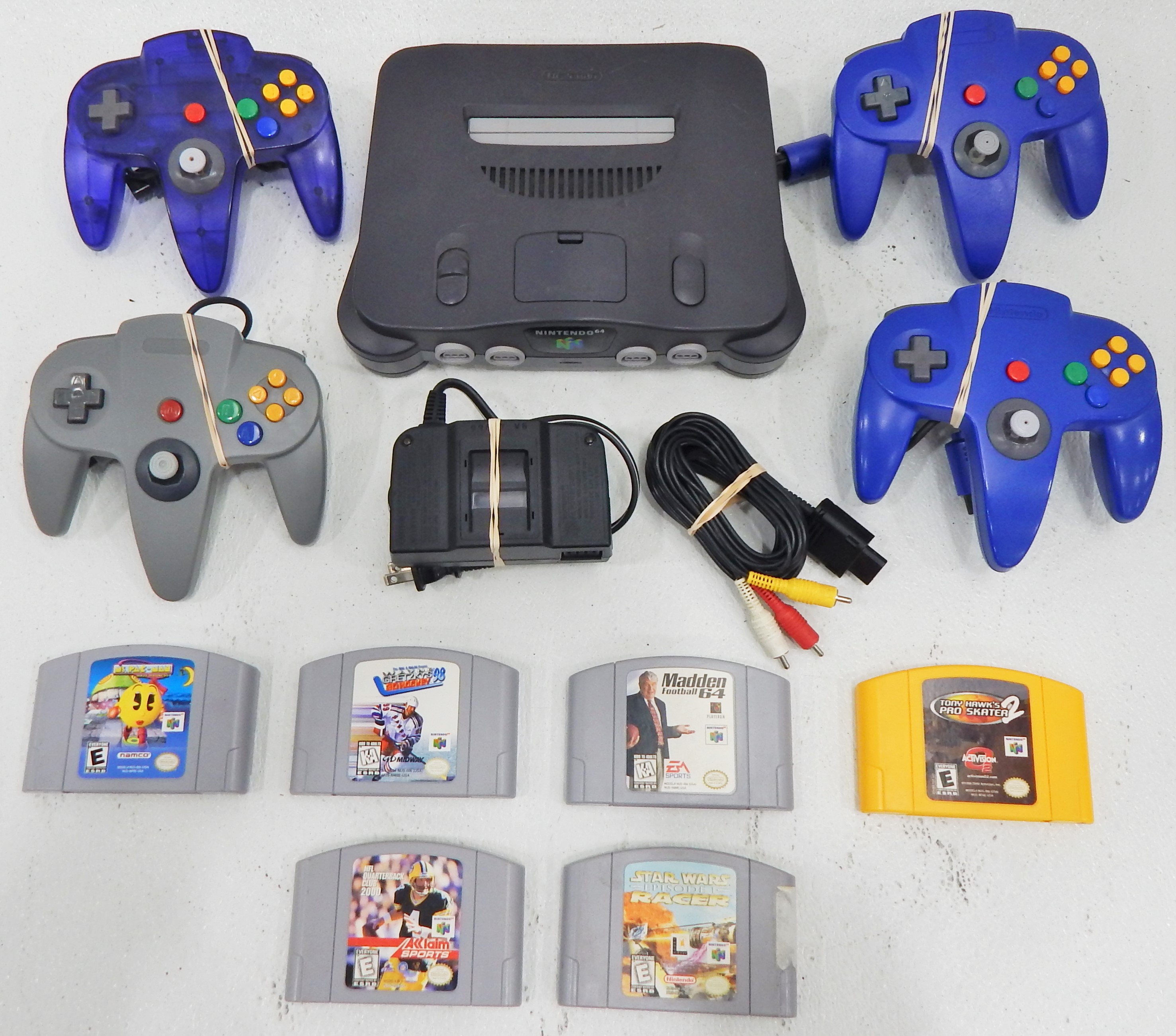 Buy the Nintendo 64 N64 With 6 Games Ms Pacman Maze Madness | GoodwillFinds