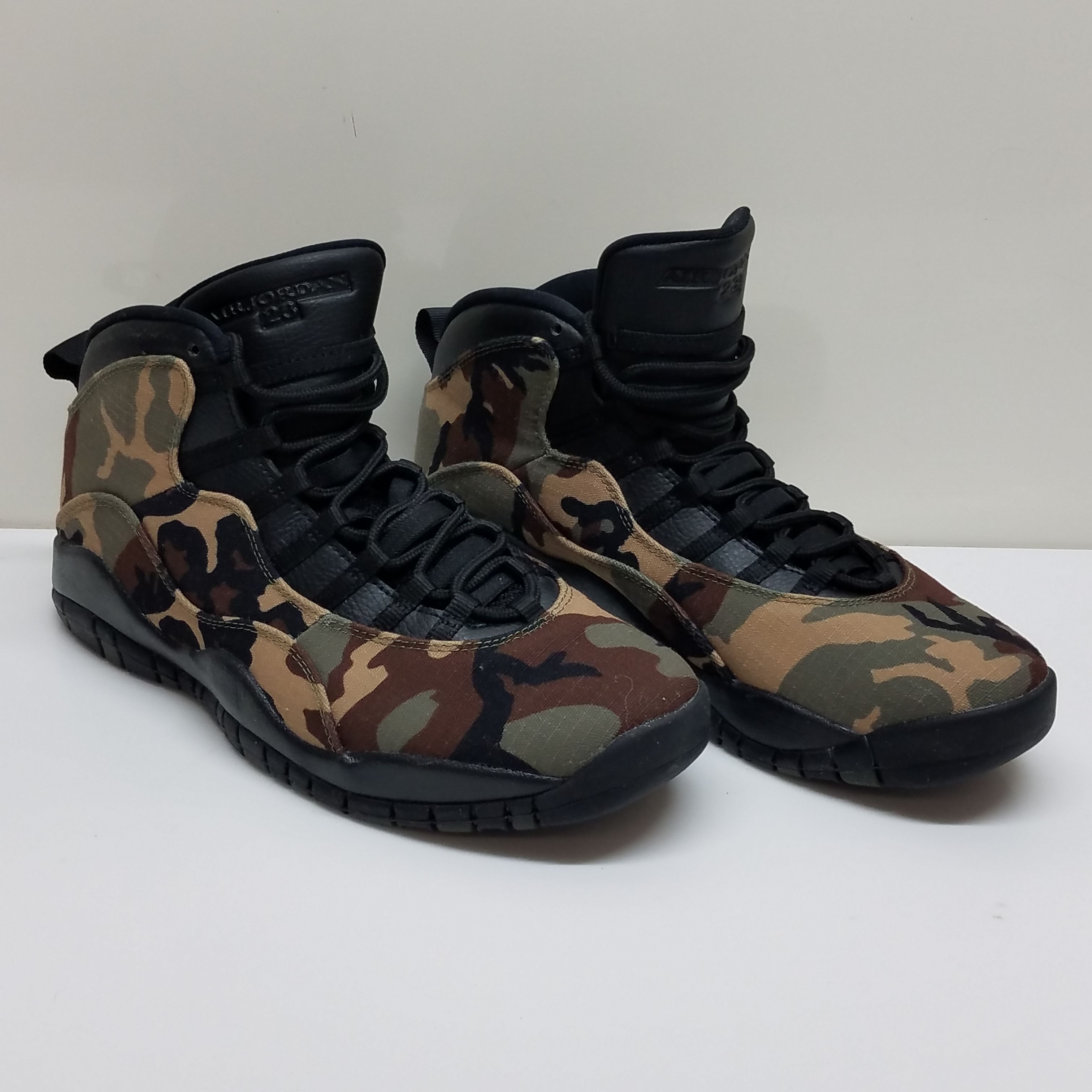 Buy the Jordan 10 Retro Woodland Camo Size 11.5 | GoodwillFinds