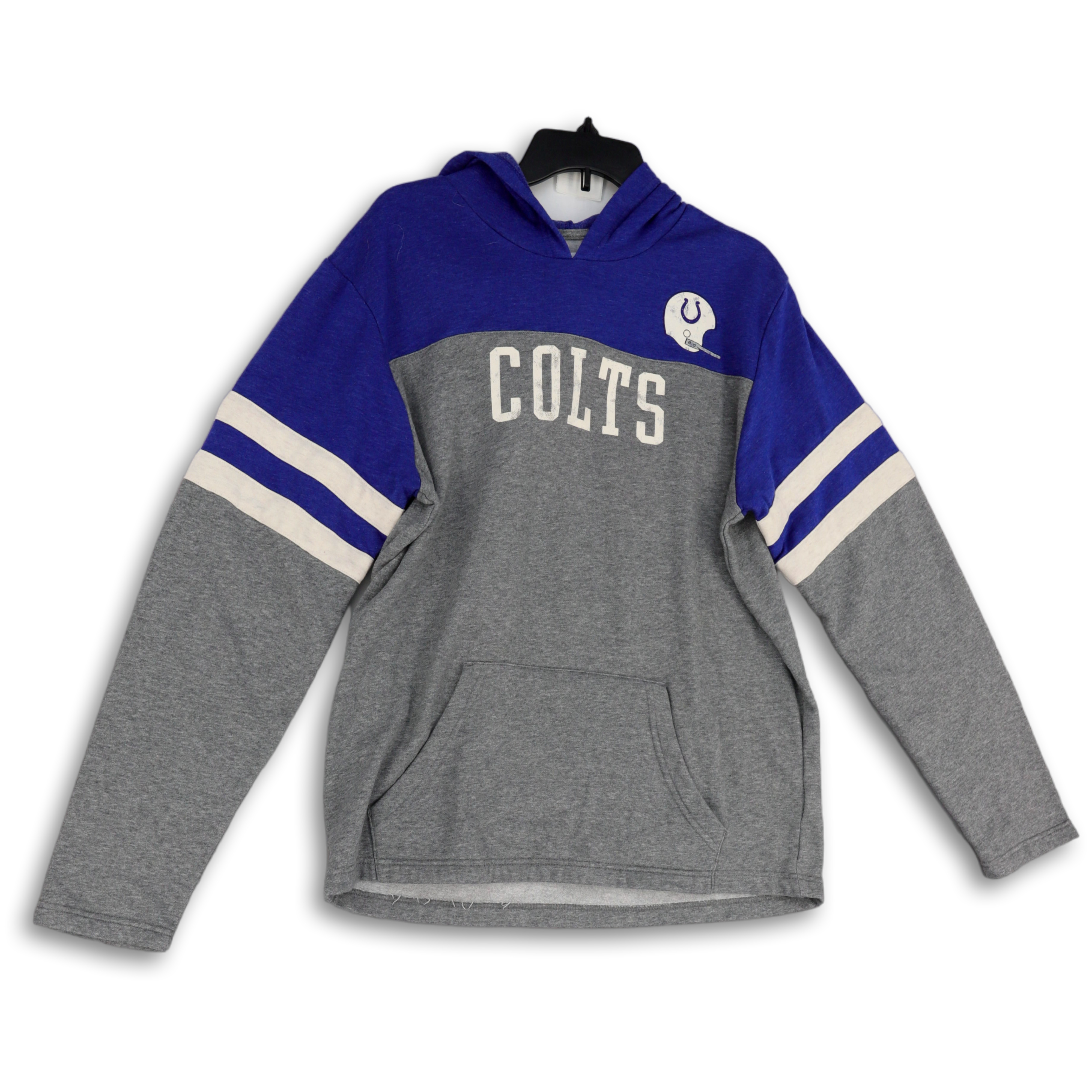 MENS XL BLUE NFL INDIANAPOLIS COLTS HEAVY ROUGH-CUT HOODIE - NWT