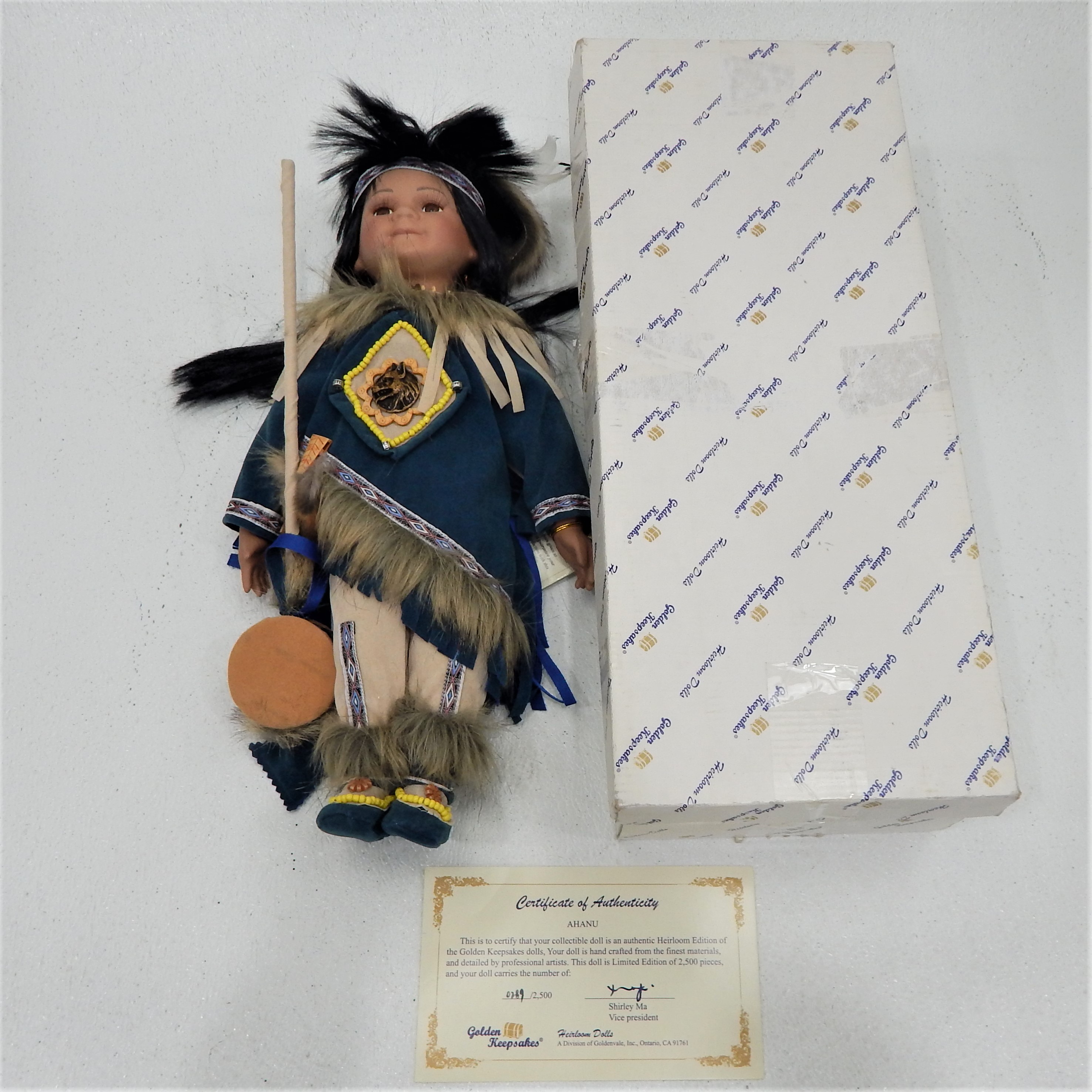 Buy the Golden Keepsakes Heirloom Dolls LTD Ed 028a/2500 Ahanu Native ...