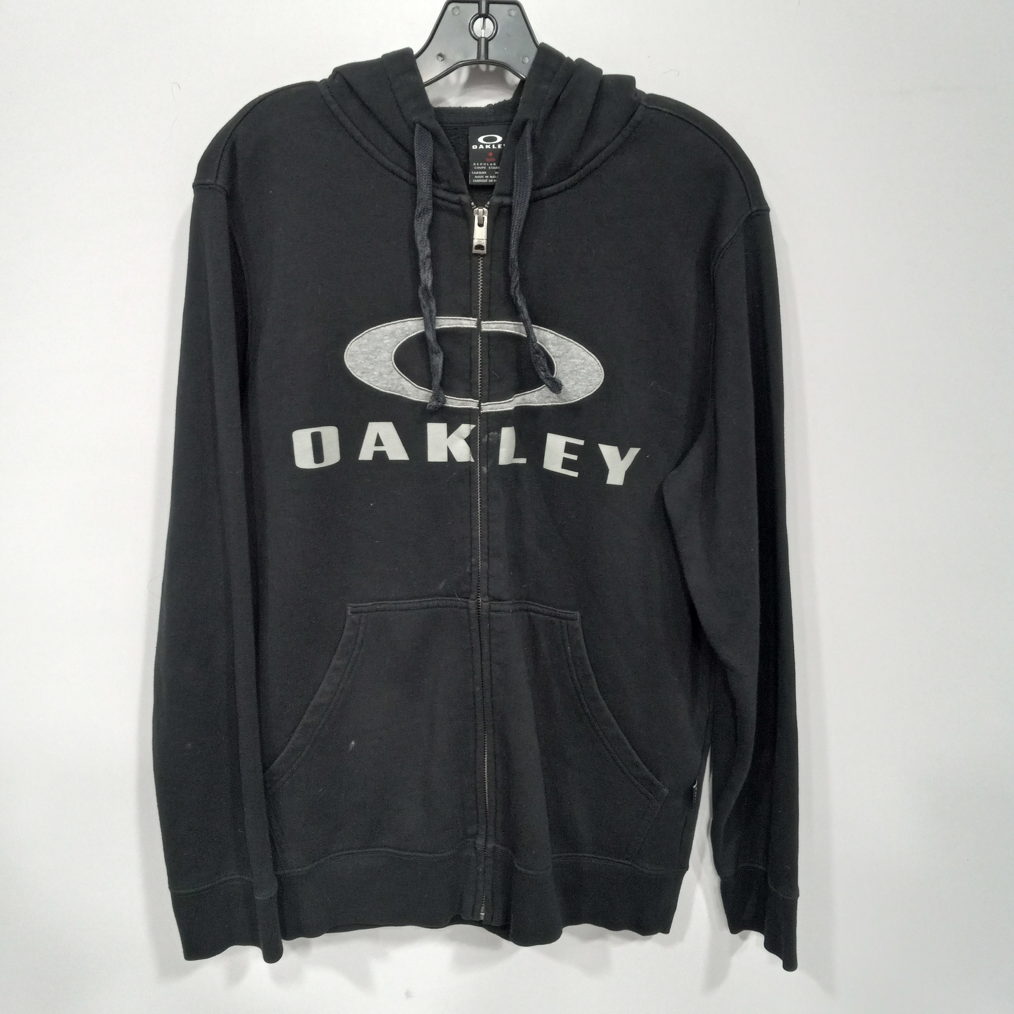 Buy the Oakley Black Full Zip Hoodie Men's Size M | GoodwillFinds