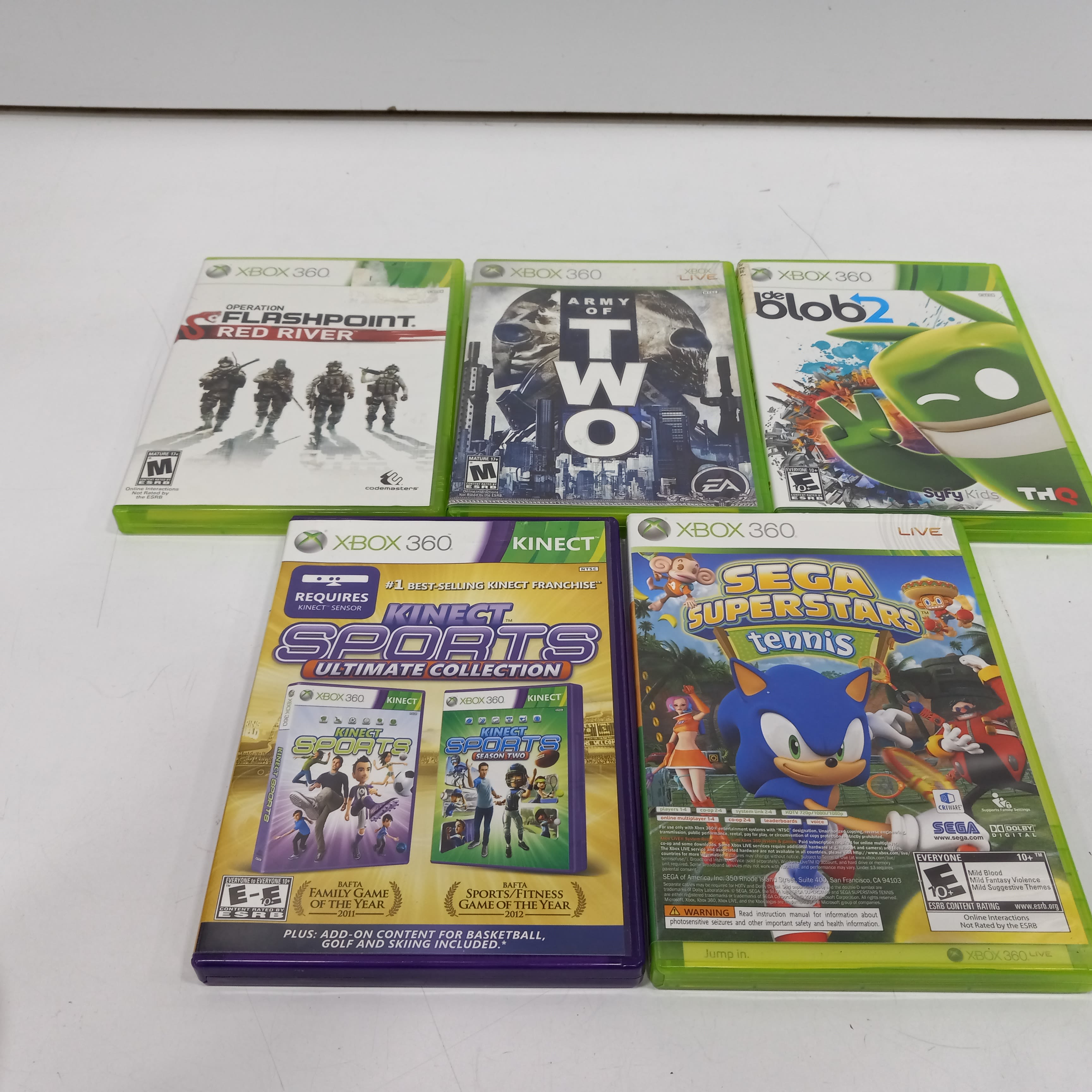 Buy the Bundle of Five Xbox 360 Action & Sports Games