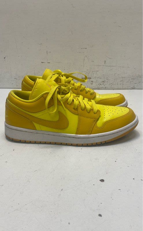 Buy the Air Jordan 1 Low Sneakers Yellow Strike Pollen 10.5