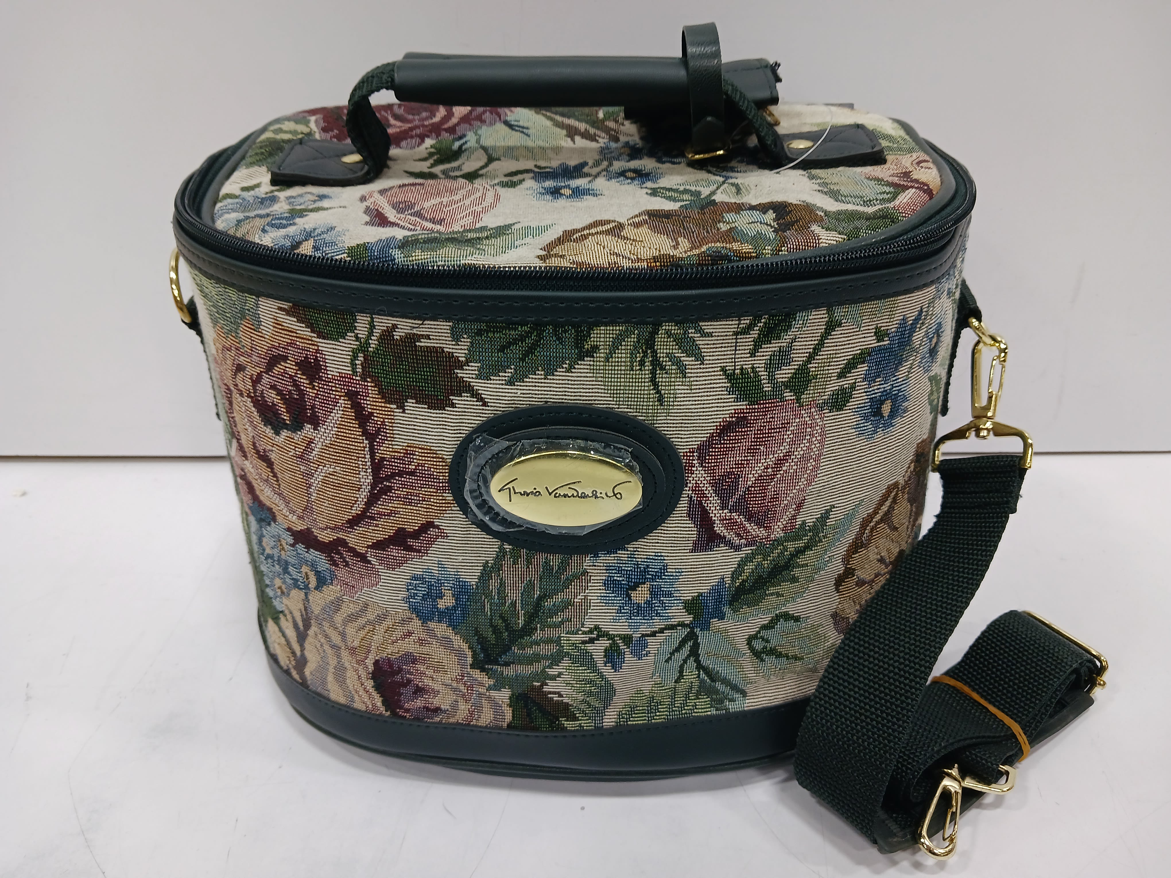 Buy Floral Print Cosmetic Vanity Bag w/ Mirror for USD 29.74 | GoodwillFinds