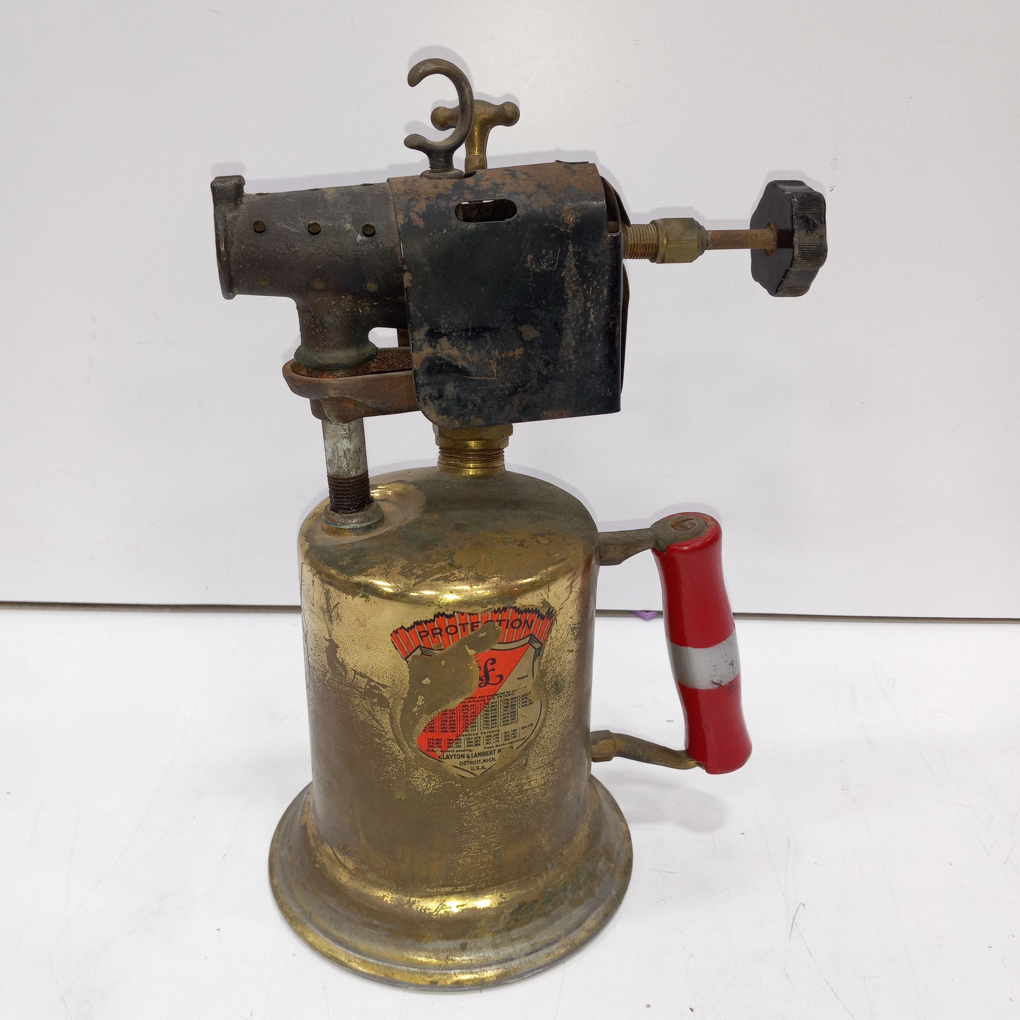 Vintage Turner Brass Works model 30AT Blow Torch with Label and