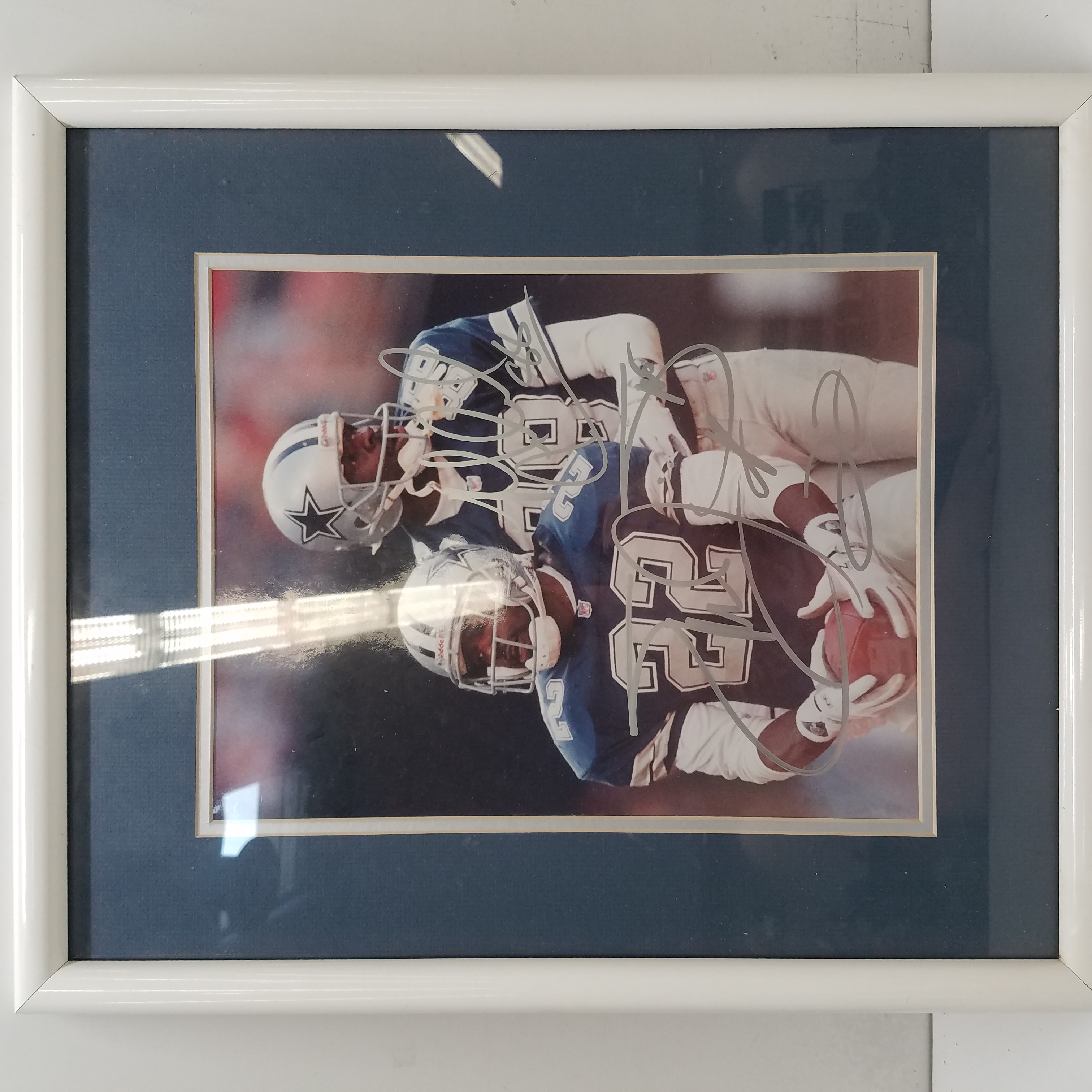 Framed Michael Irvin - Dallas Cowboys SI Autograph Promo Print