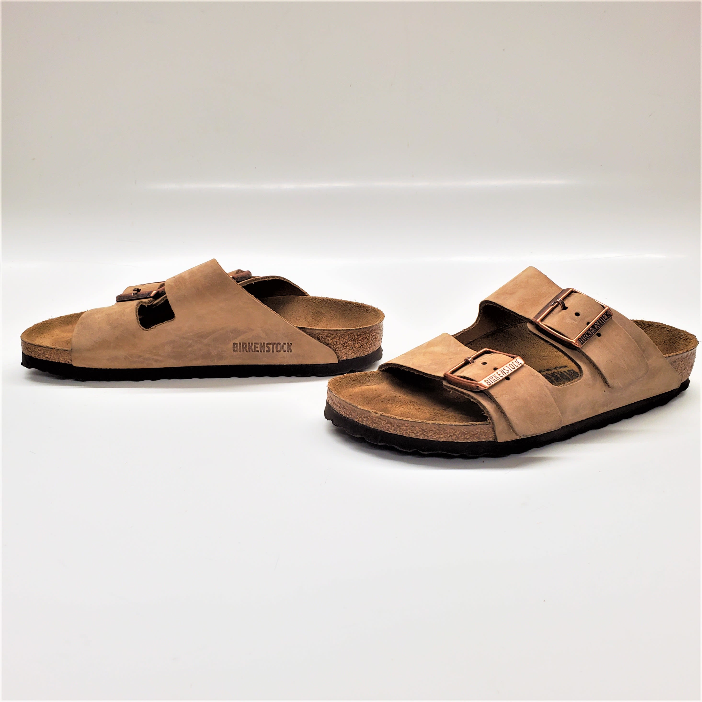 Birkenstock Arizona Taupe Suede Two Bar Mules