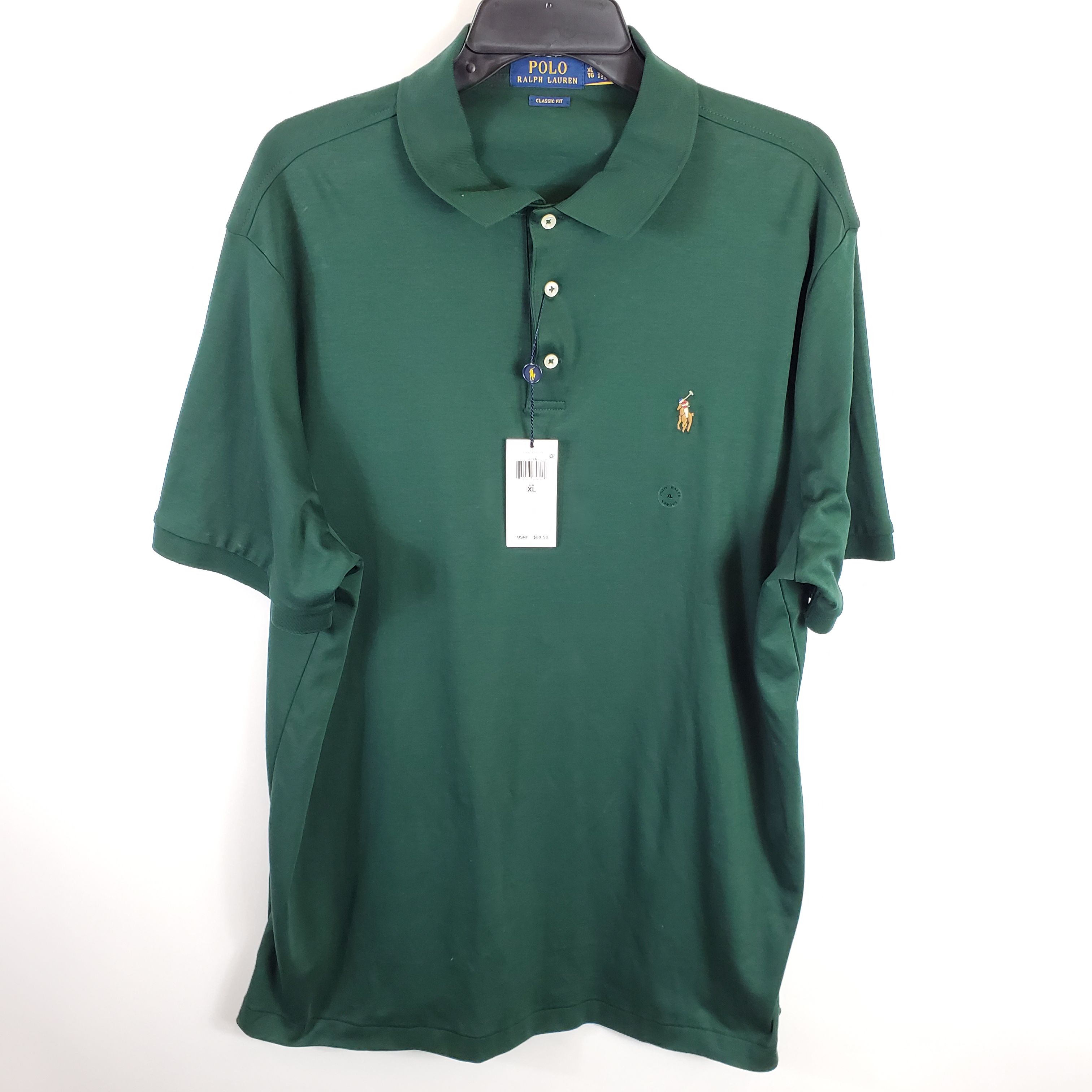 Buy the Polo Ralph Lauren Men Green Polo T Shirt XL NWT