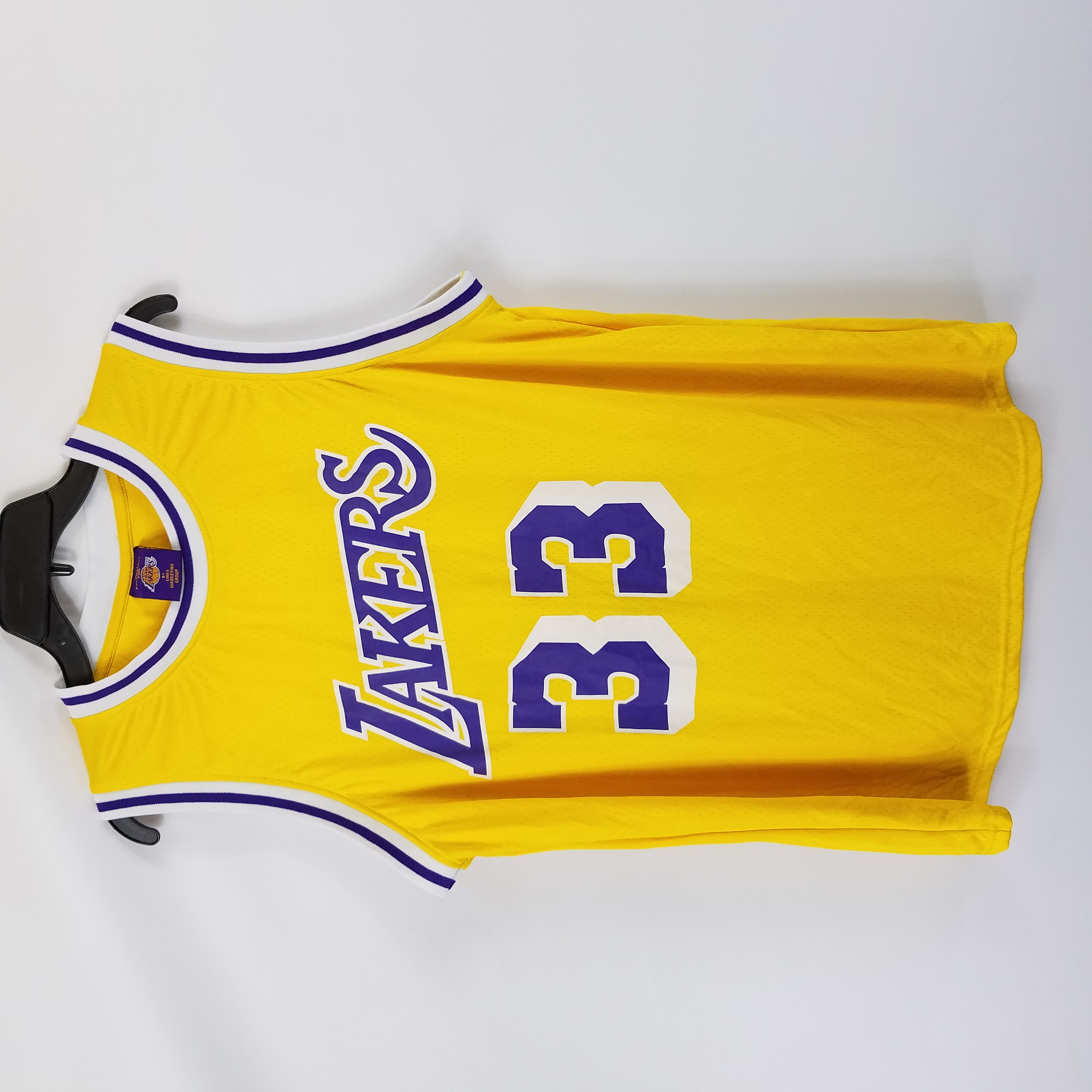 Buy the NBA Lakers Kareem Jersey Men XL Gold Purple White | GoodwillFinds