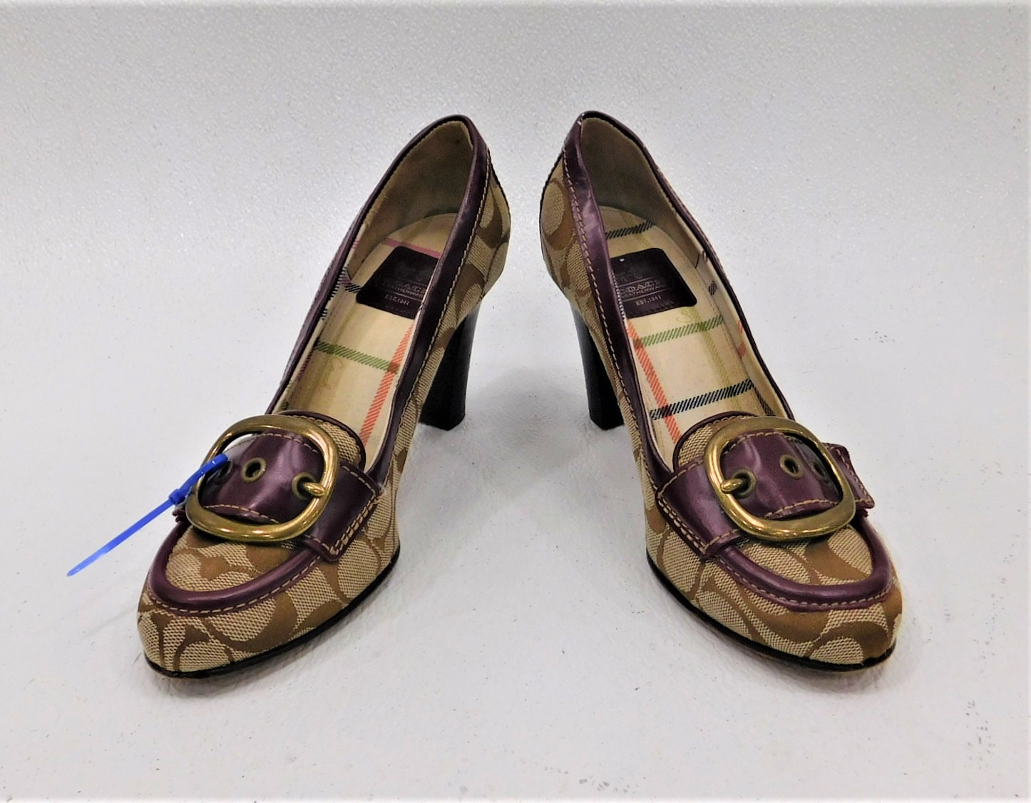 Buy the Coach Paulina Khaki Signature Loafer Pump Size 6.5B | GoodwillFinds