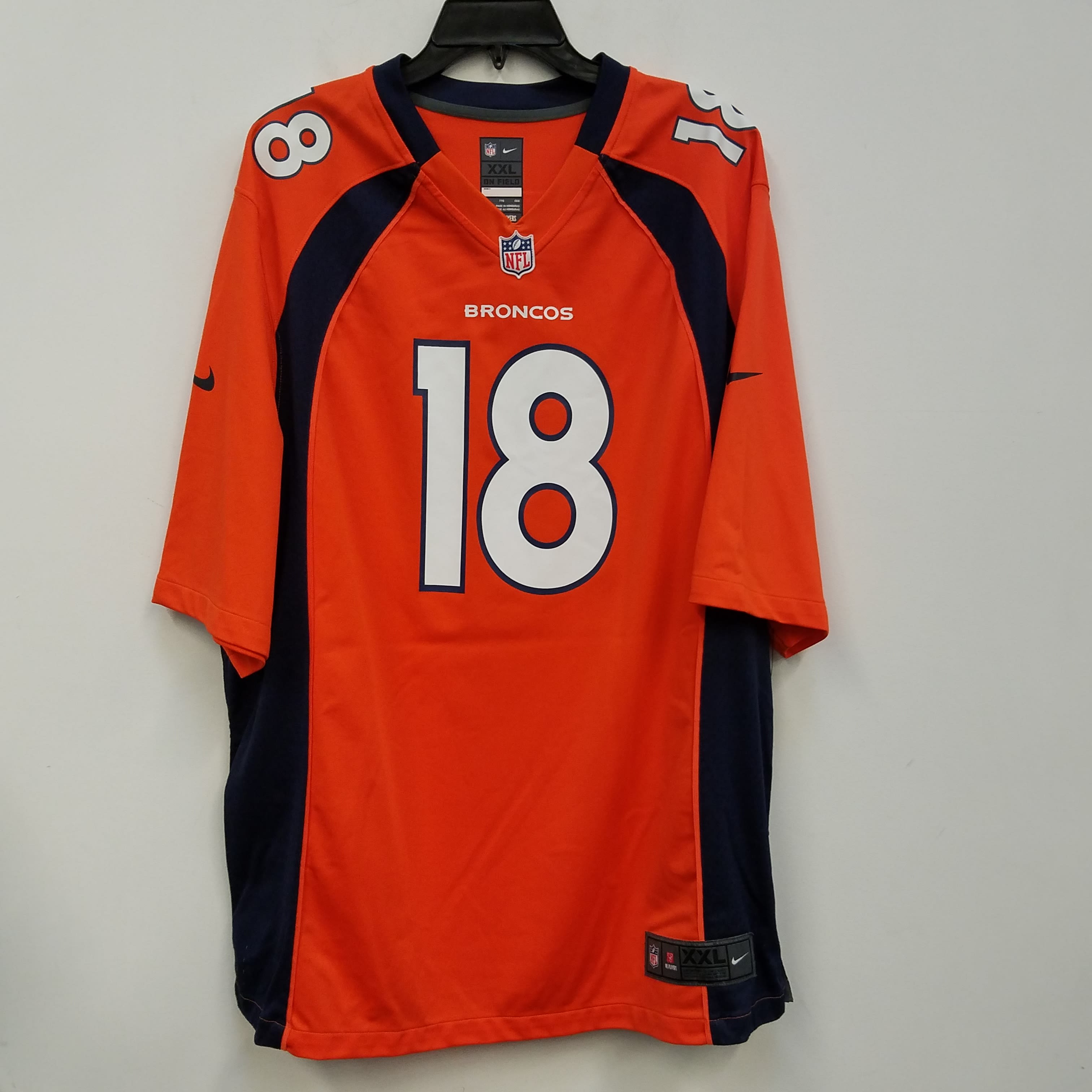 Denver Broncos Peyton Manning 18 Orange Jersey Youth Size XL 18/20