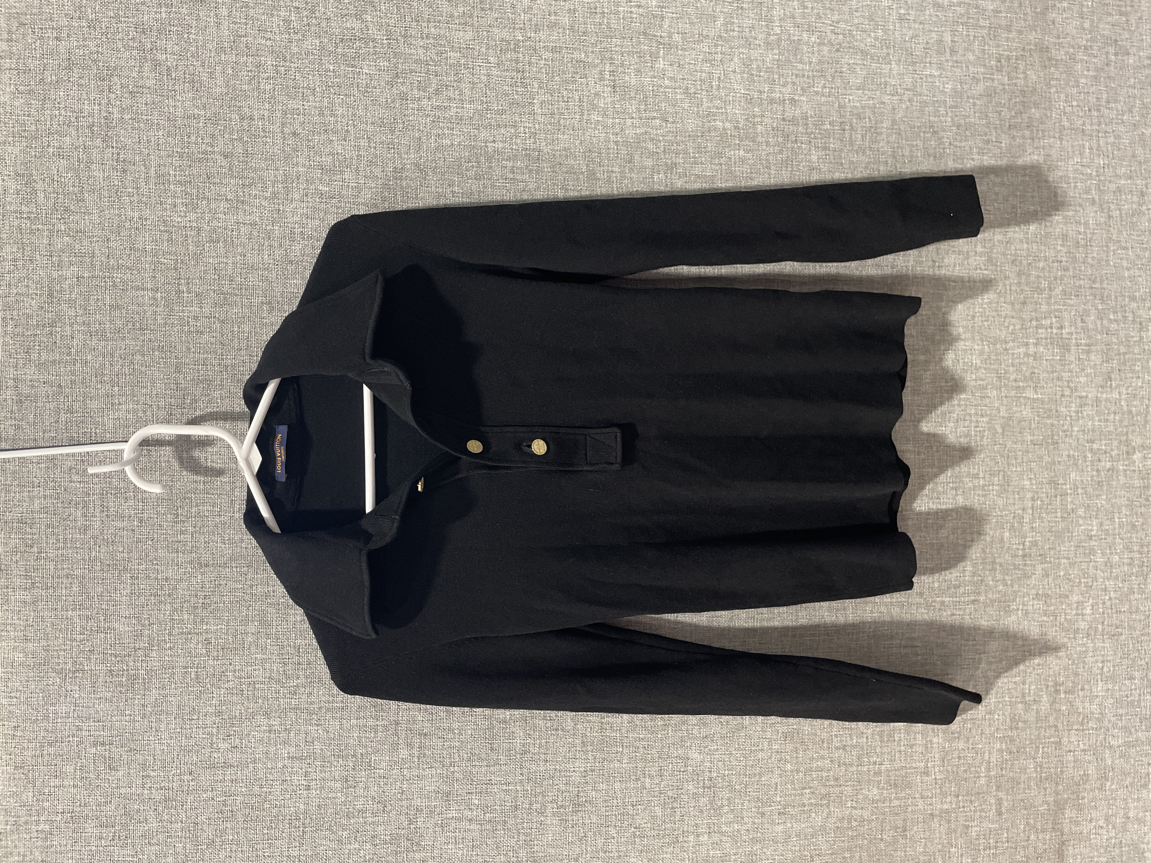 Louis Vuitton, Shirts, Louis Vuitton Uniforms Solid Black Long Sleeve  Polo Shirt Lg