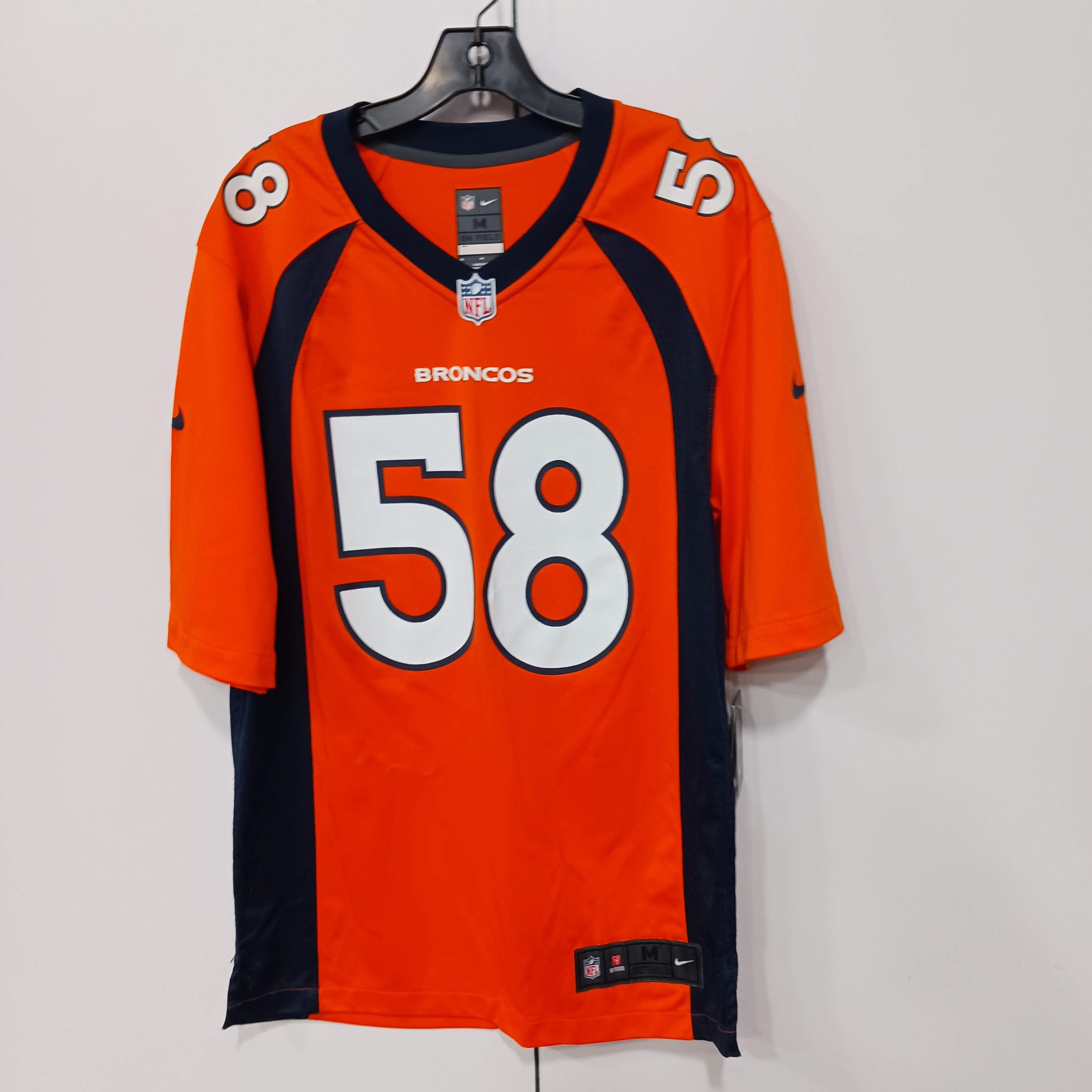 Harley Davidson Orange Black Youth Boys Football Jersey Size 5