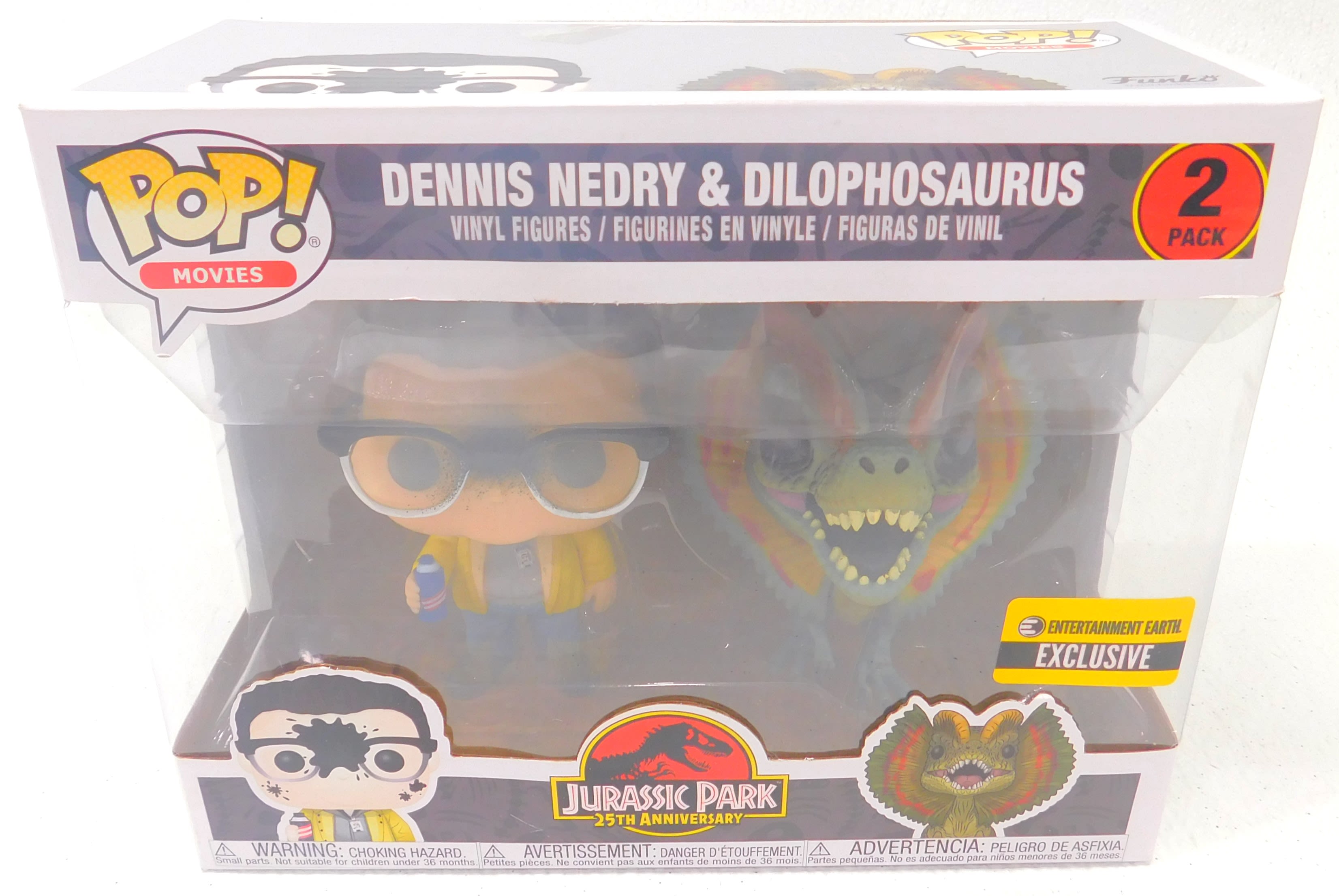 Buy the Funko Pop Movies Jurassic Park 2 Pack Dennis Nedry And ...