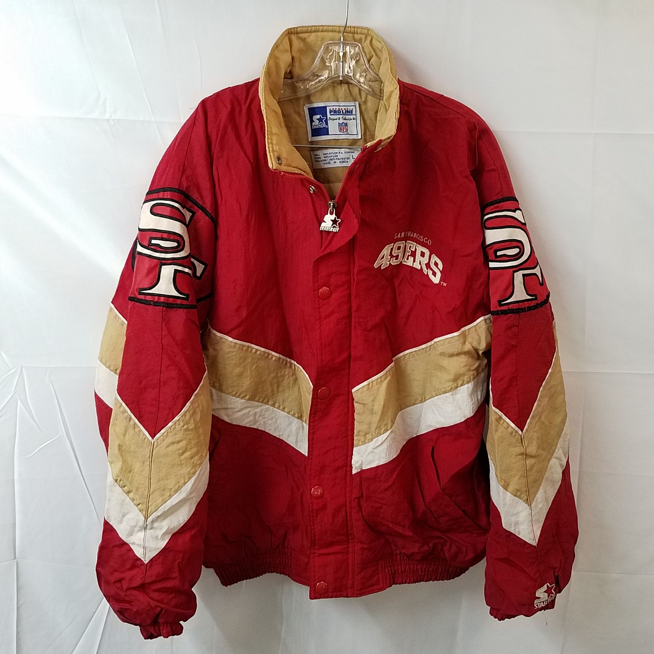 Rare Vintage San Francisco 49ers Starter Bomber Jacket Red 