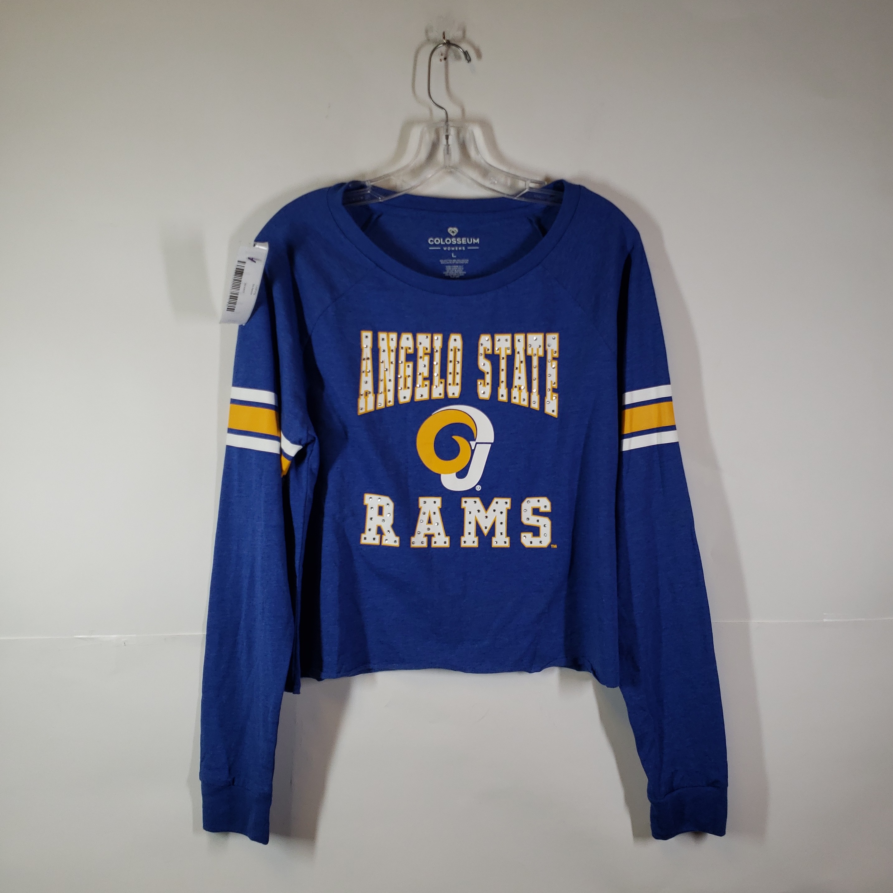 Nike Women's Fashion (NFL Los Angeles Rams) 3/4-Sleeve T-Shirt in Blue, Size: Large | NKNW054N95-06O