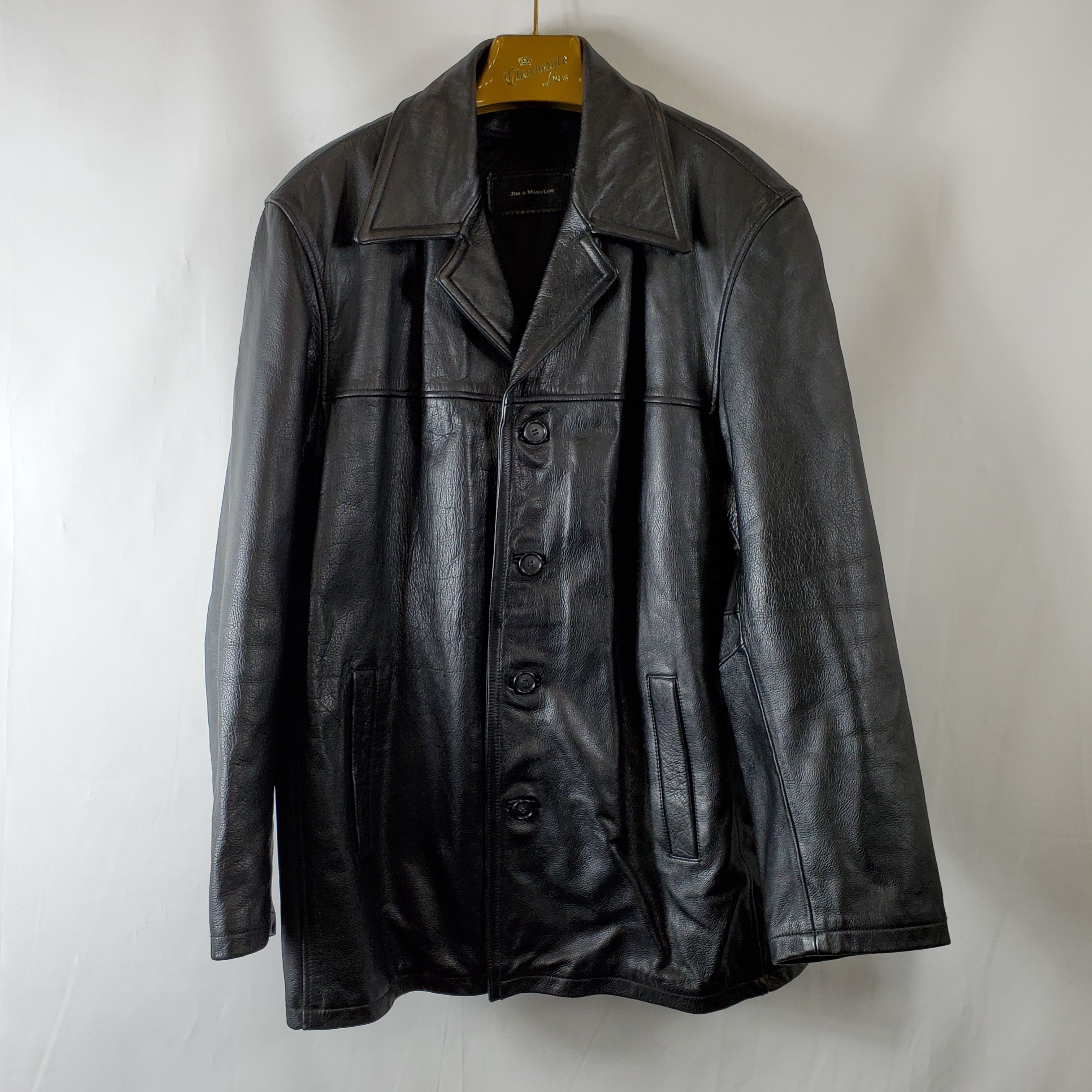 Buy the Jim & MaryLou Men's Black Leather Jacket SZ XL | GoodwillFinds