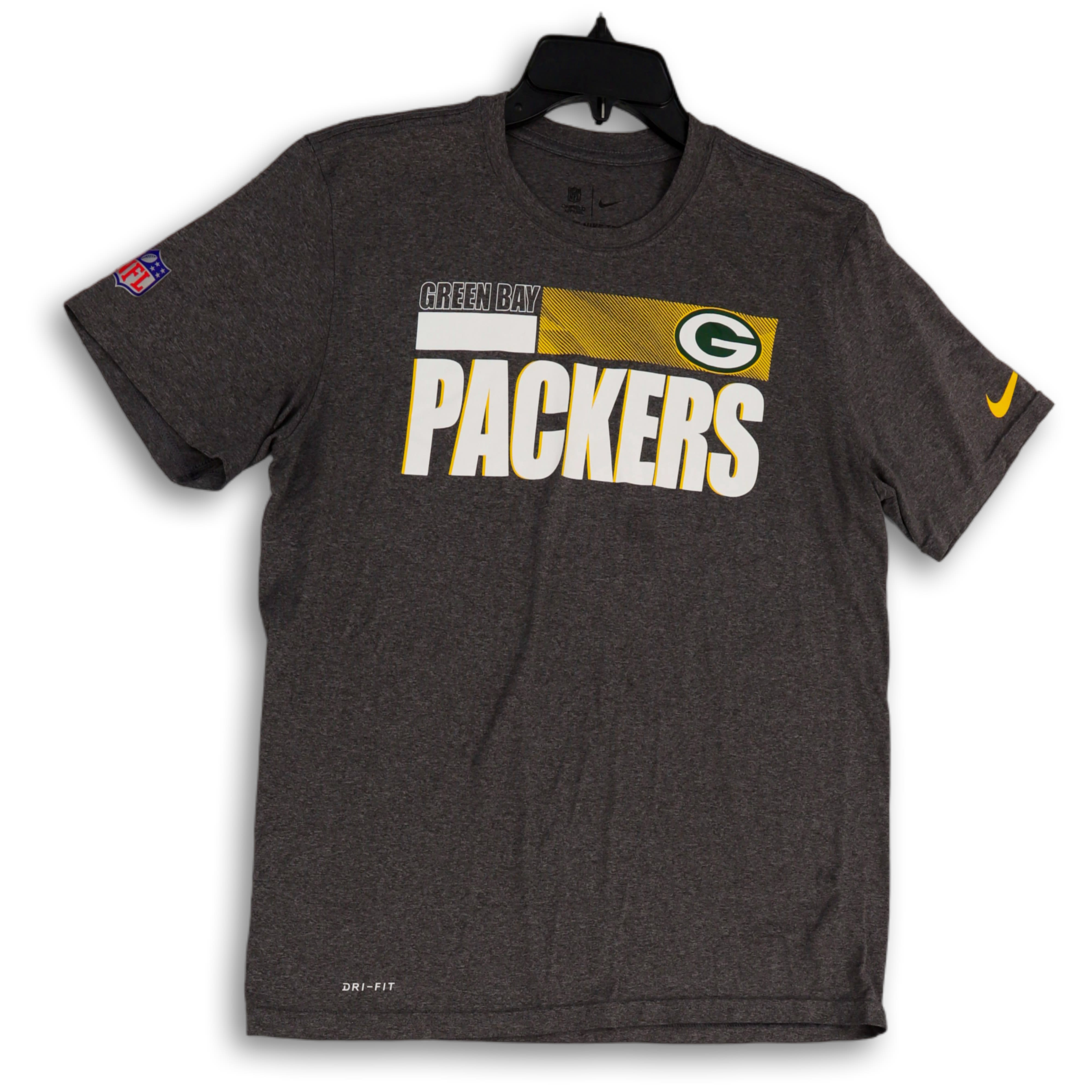 Buy the Womens Gray Bay Packers Short Sleeve NFL On-Field Dri-Fit T-Shirt  Size M