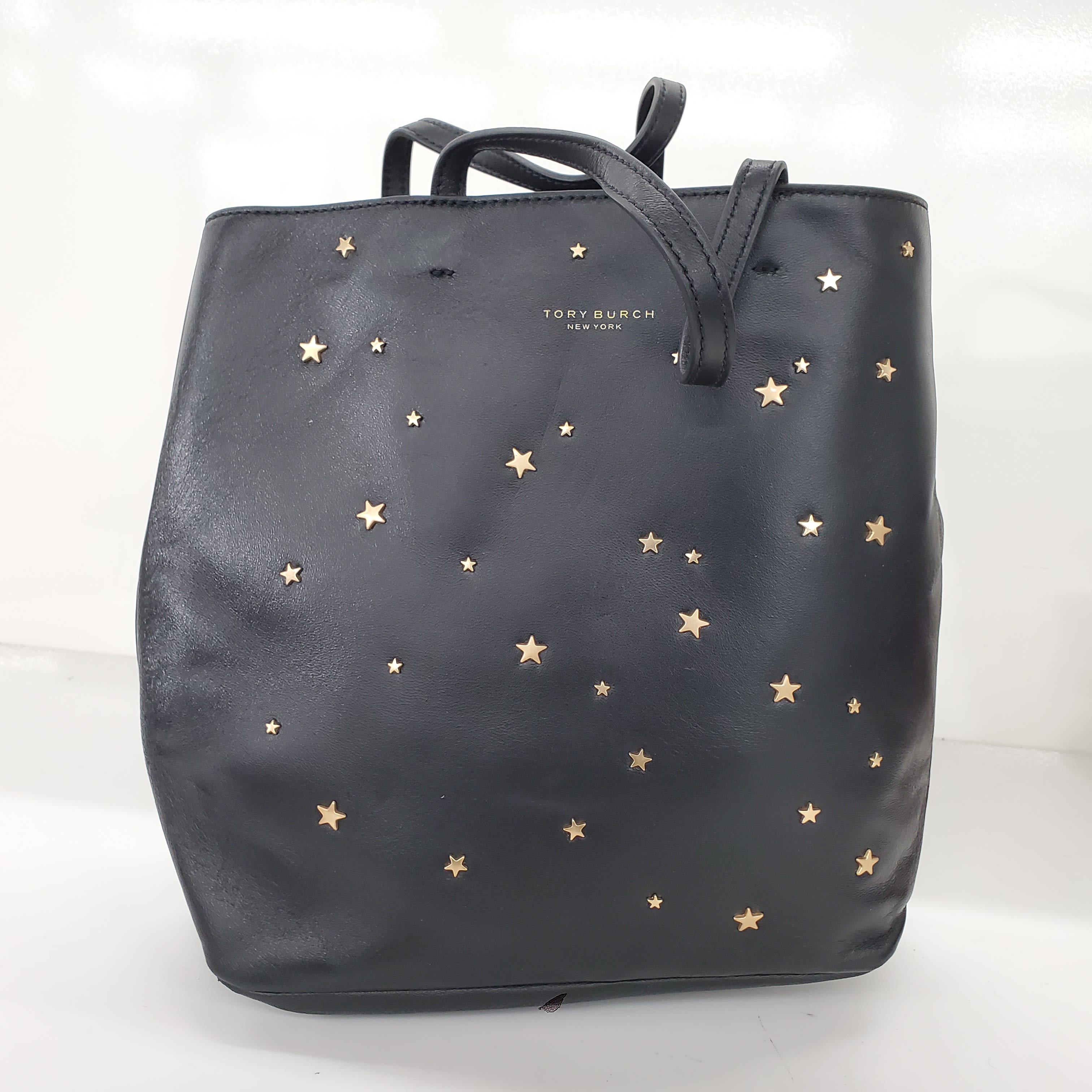 Buy Tory Burch Star Studded Black Leather Tote Bag for USD 199.99 |  GoodwillFinds