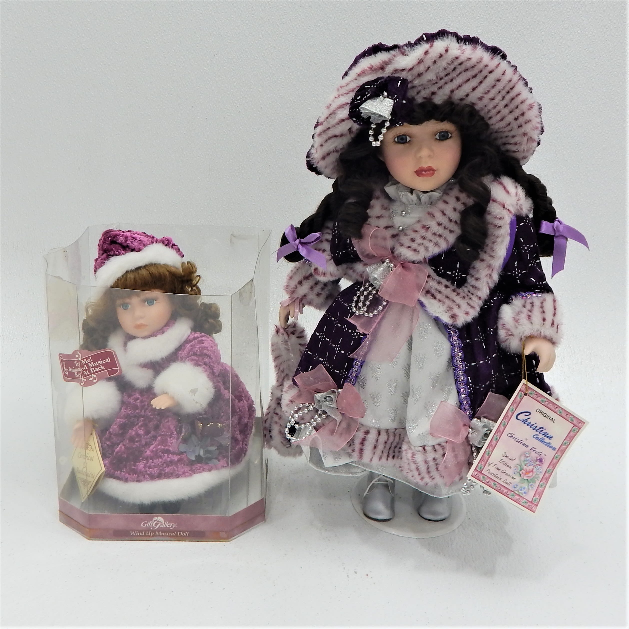 wind up musical porcelain doll