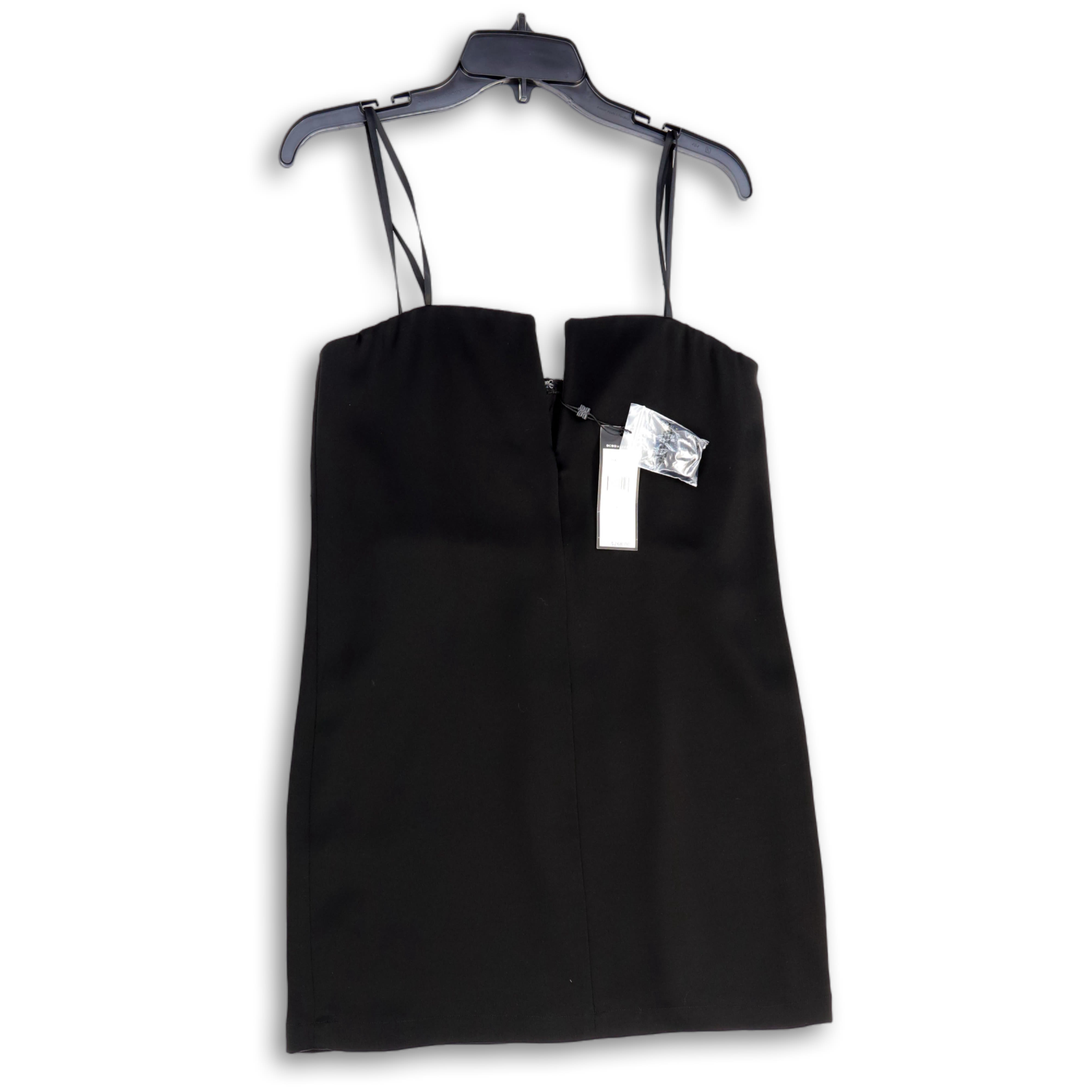 Buy the Womens Black Nahara V Wire Strapless Overlay Back Zip Mini