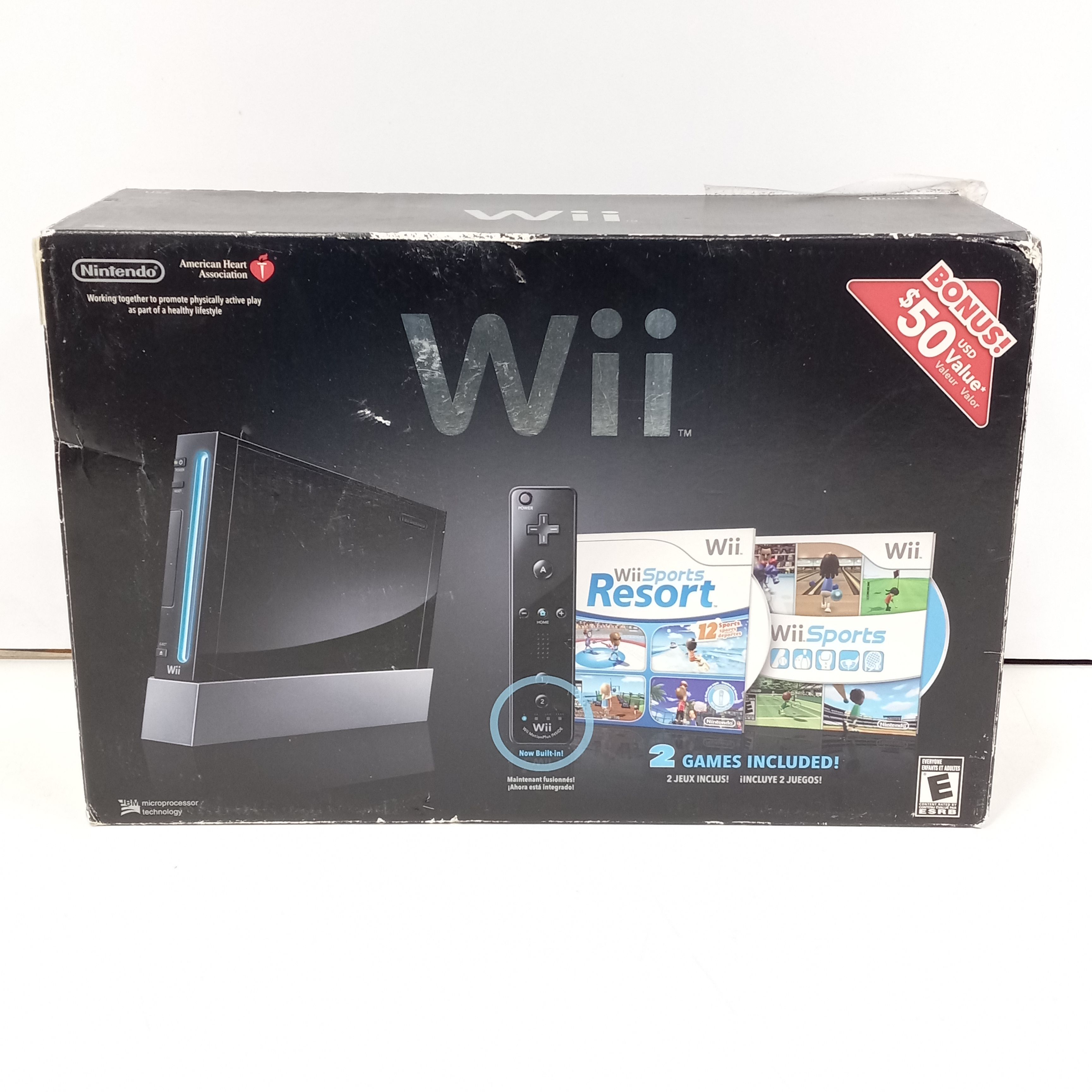 nintendo wii with box