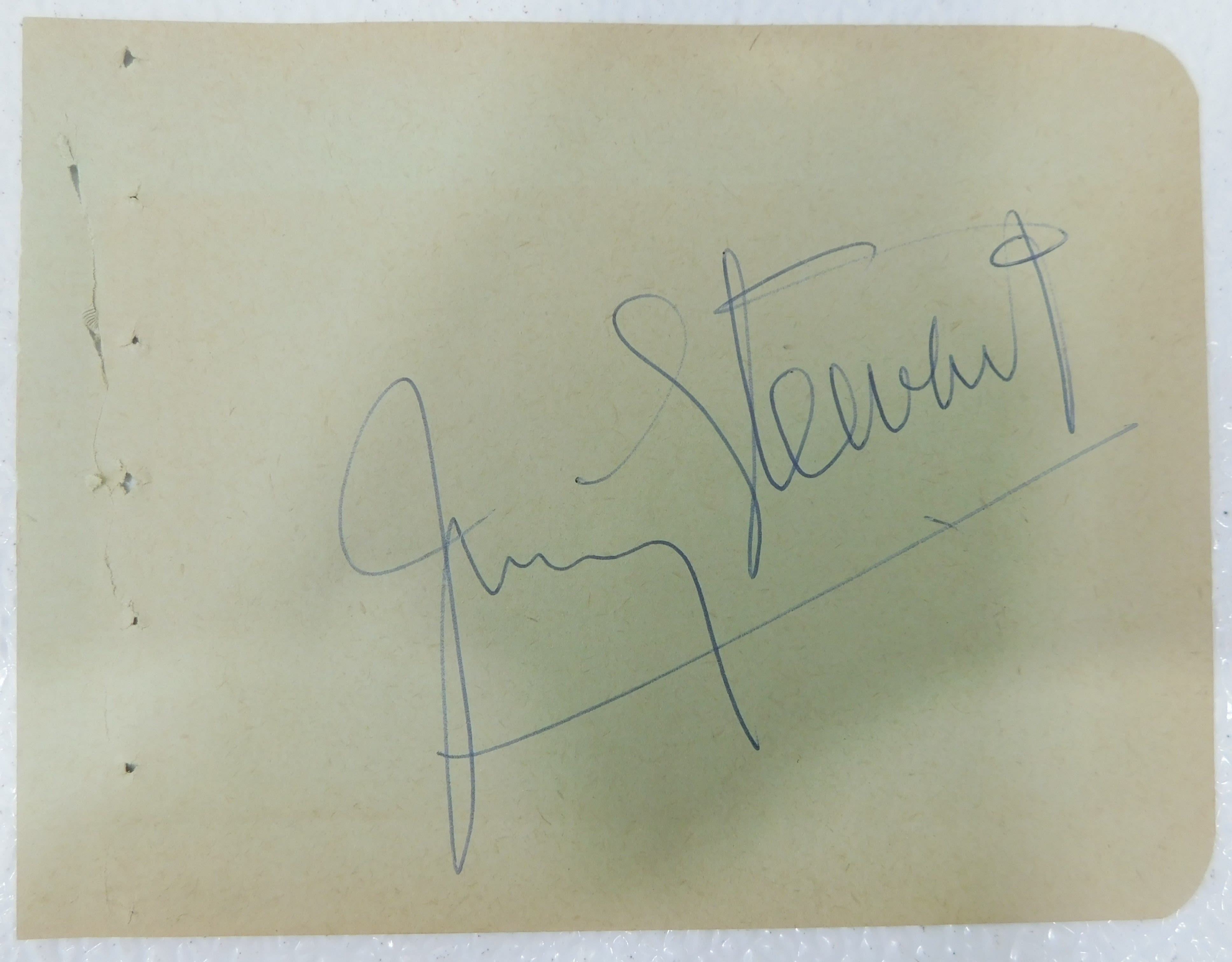 Buy the Hollywood Legend Jimmy Stewart Autograph | GoodwillFinds