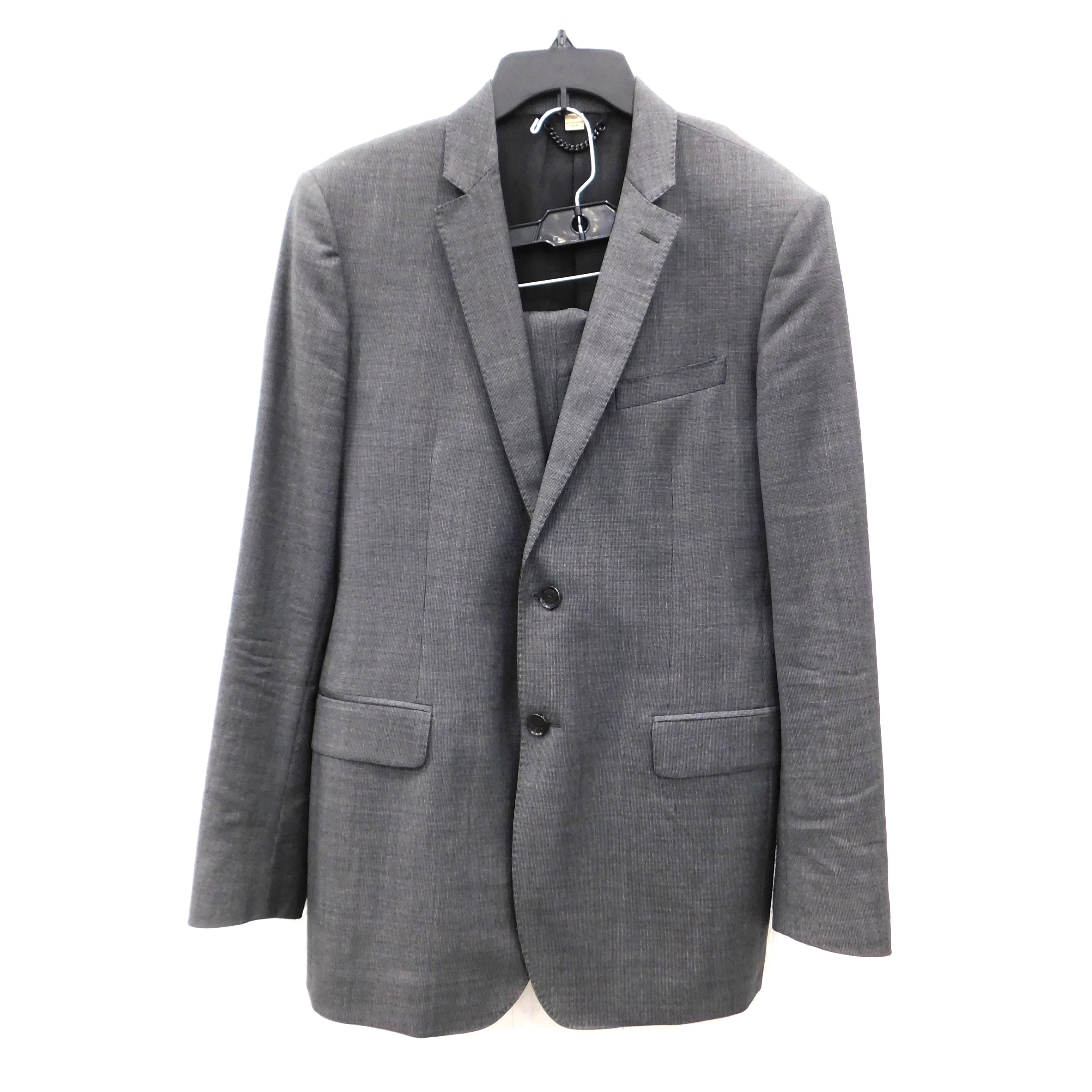 Buy the Certified Authentic Burberry London Milbury Suit Grey Virgin ...