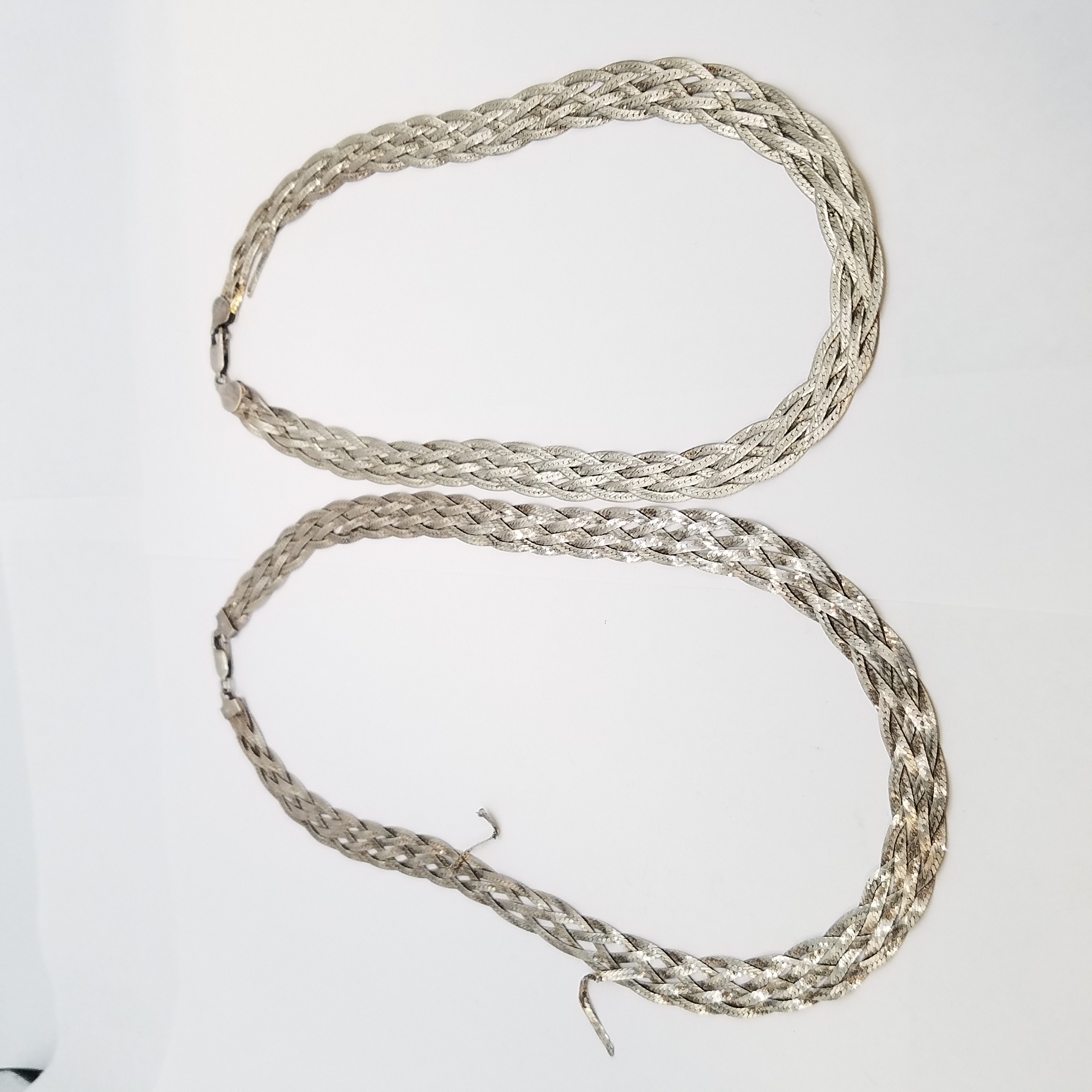 5mm Solid .925 Sterling Silver Braided Wheat Choker Chain Necklace, 16  inches - Walmart.com