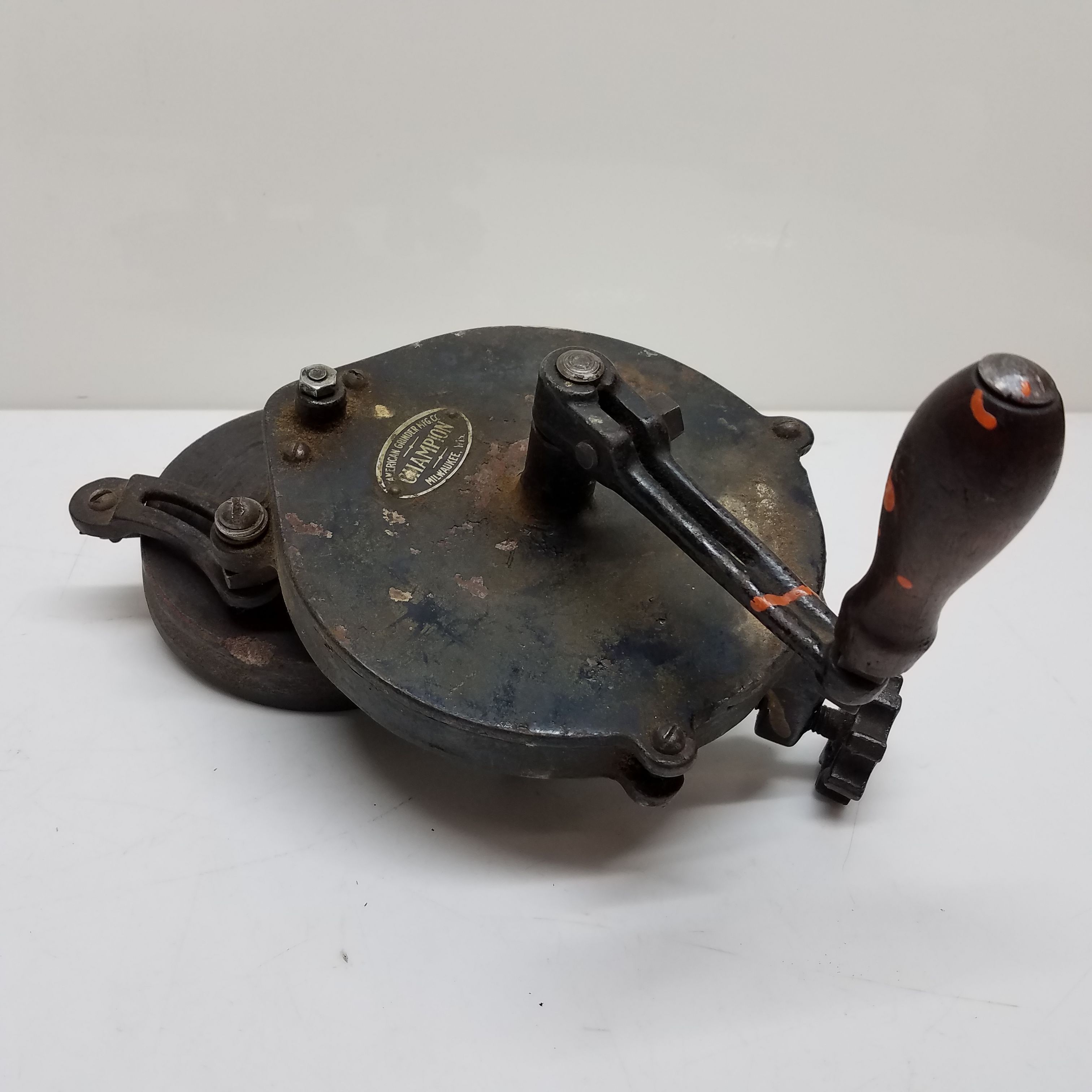 Sold at Auction: Antique Hand Crank Grinder