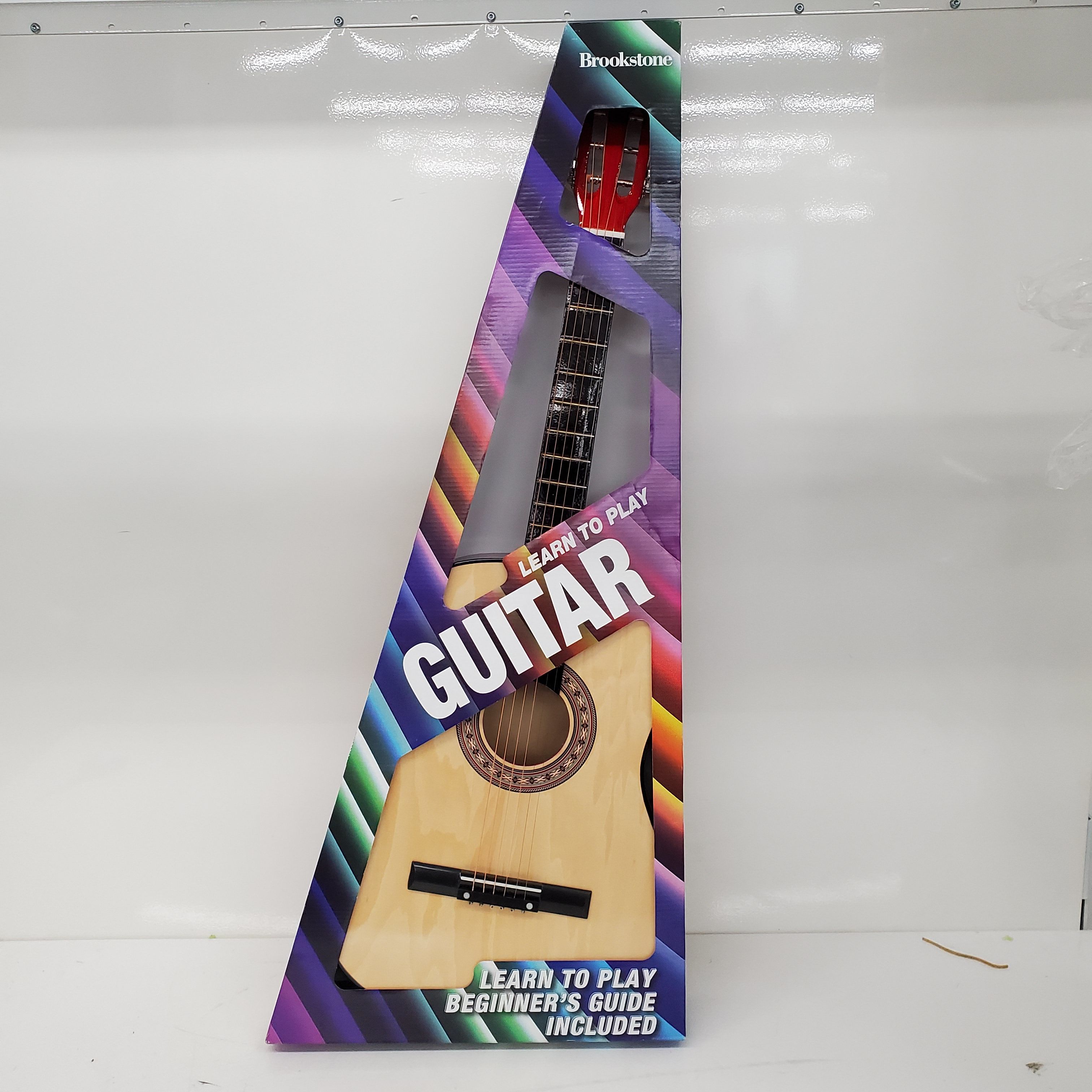 Buy the SEALED Brookstone Learner s Guitar 15 x 36 GoodwillFinds