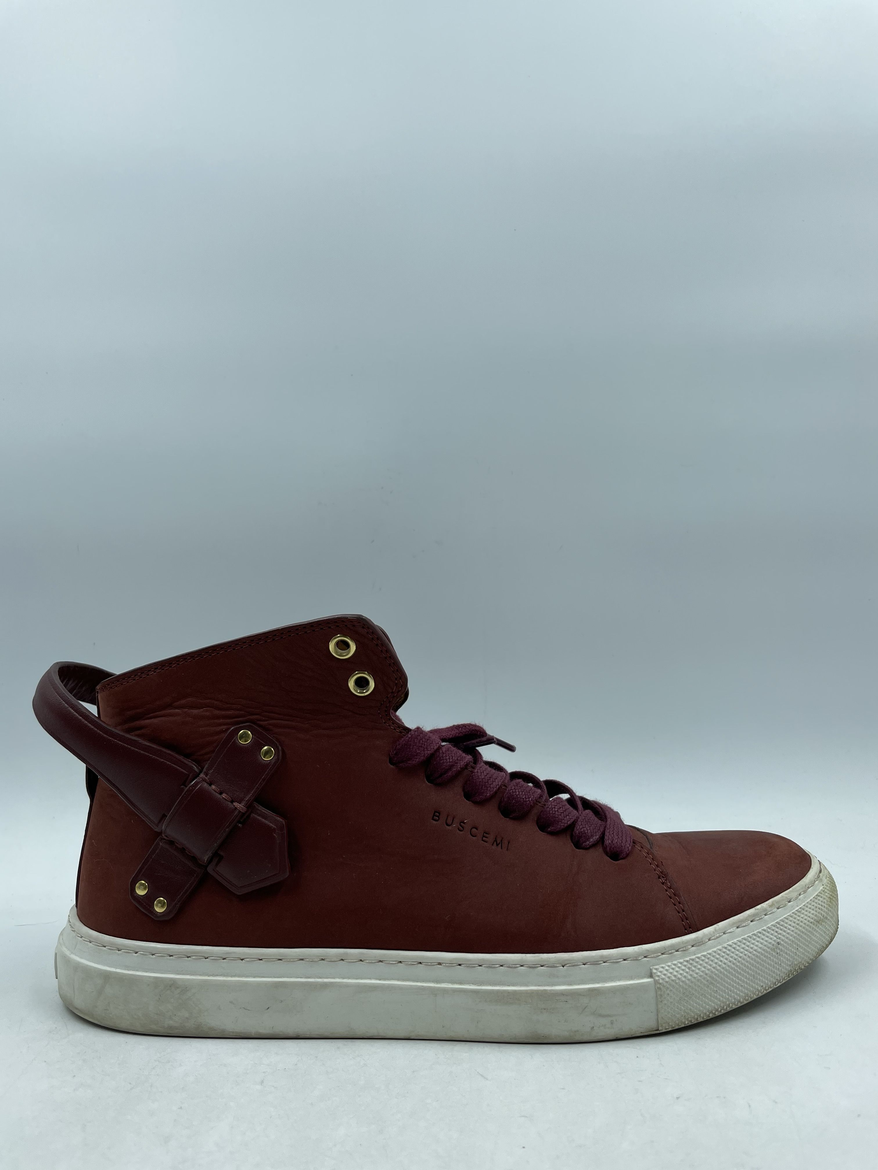 Buy the Authentic Buscemi Mid Burgundy Sneakers M 9 GoodwillFinds