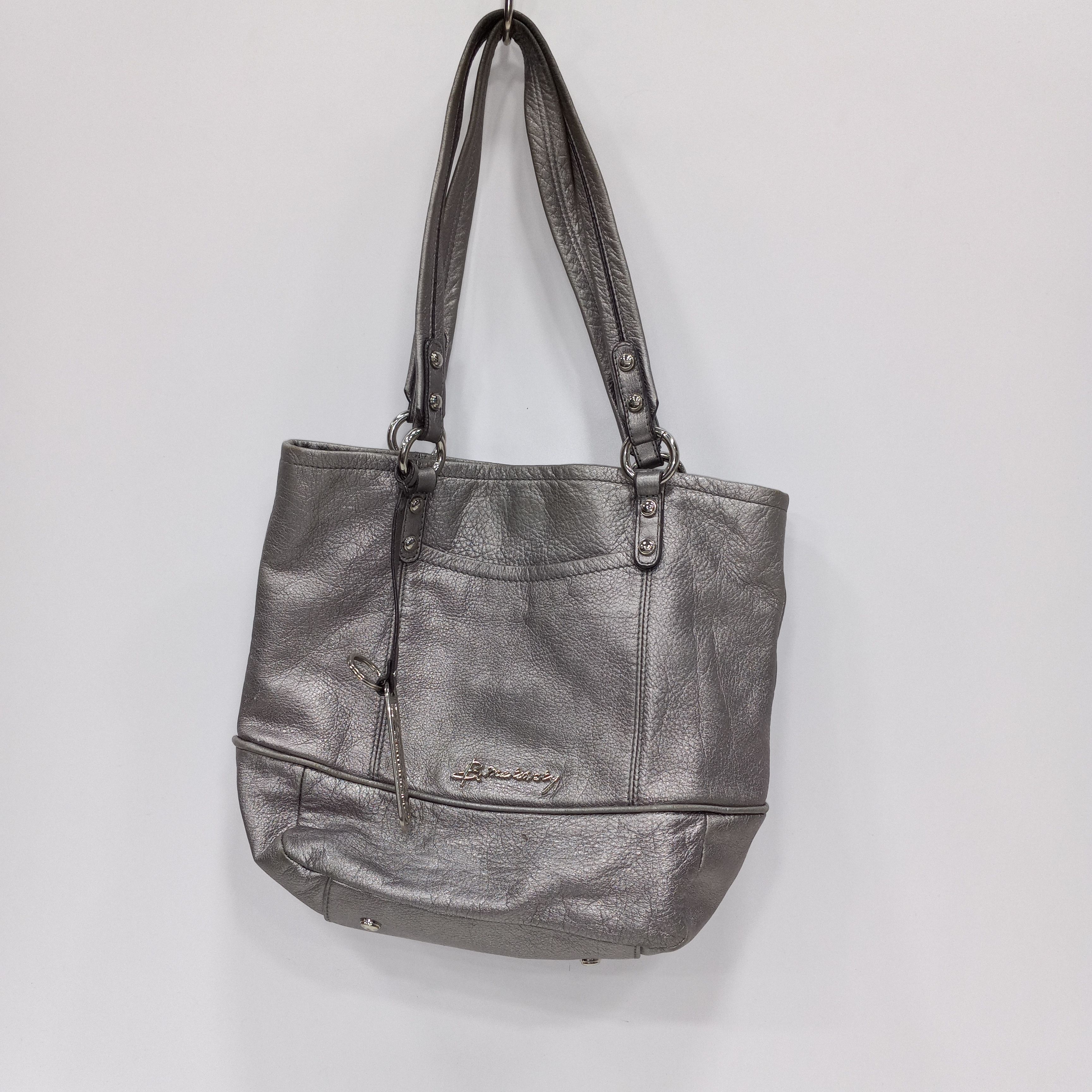 B Makowsky Brown Cognac Leather Handbag Bag Purse Silver Tone Hardware  Leopard | eBay
