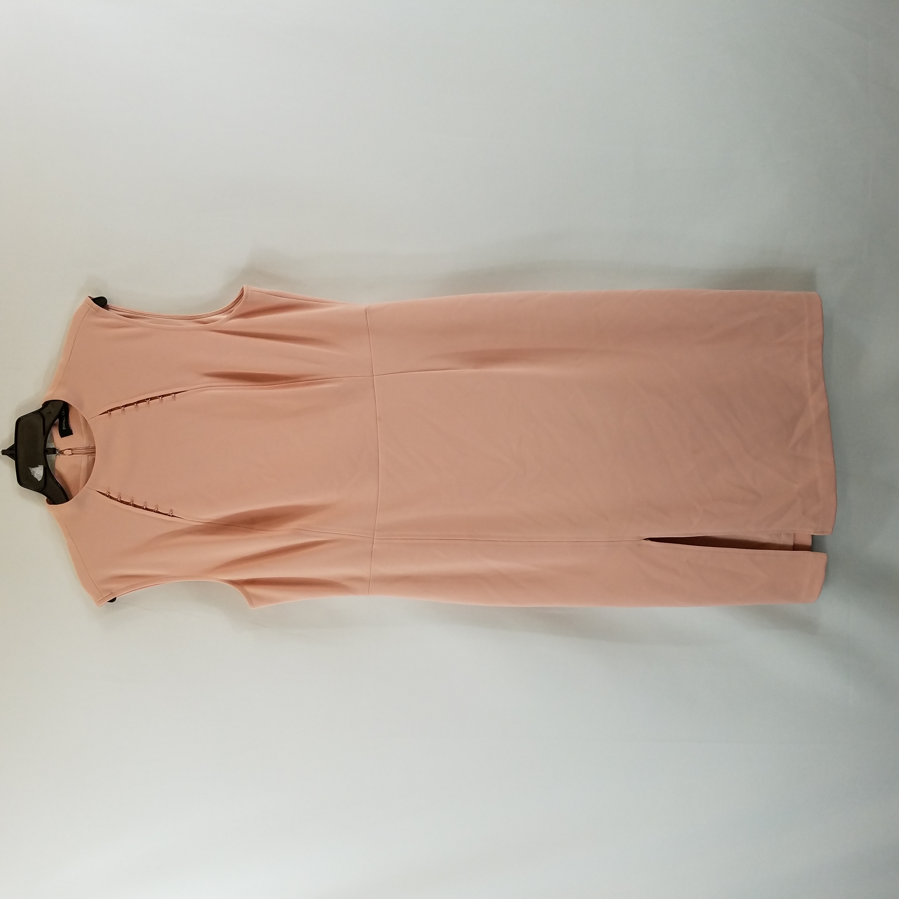 Buy the Ivanka Trump Women Pink Midi Dress 16 | GoodwillFinds