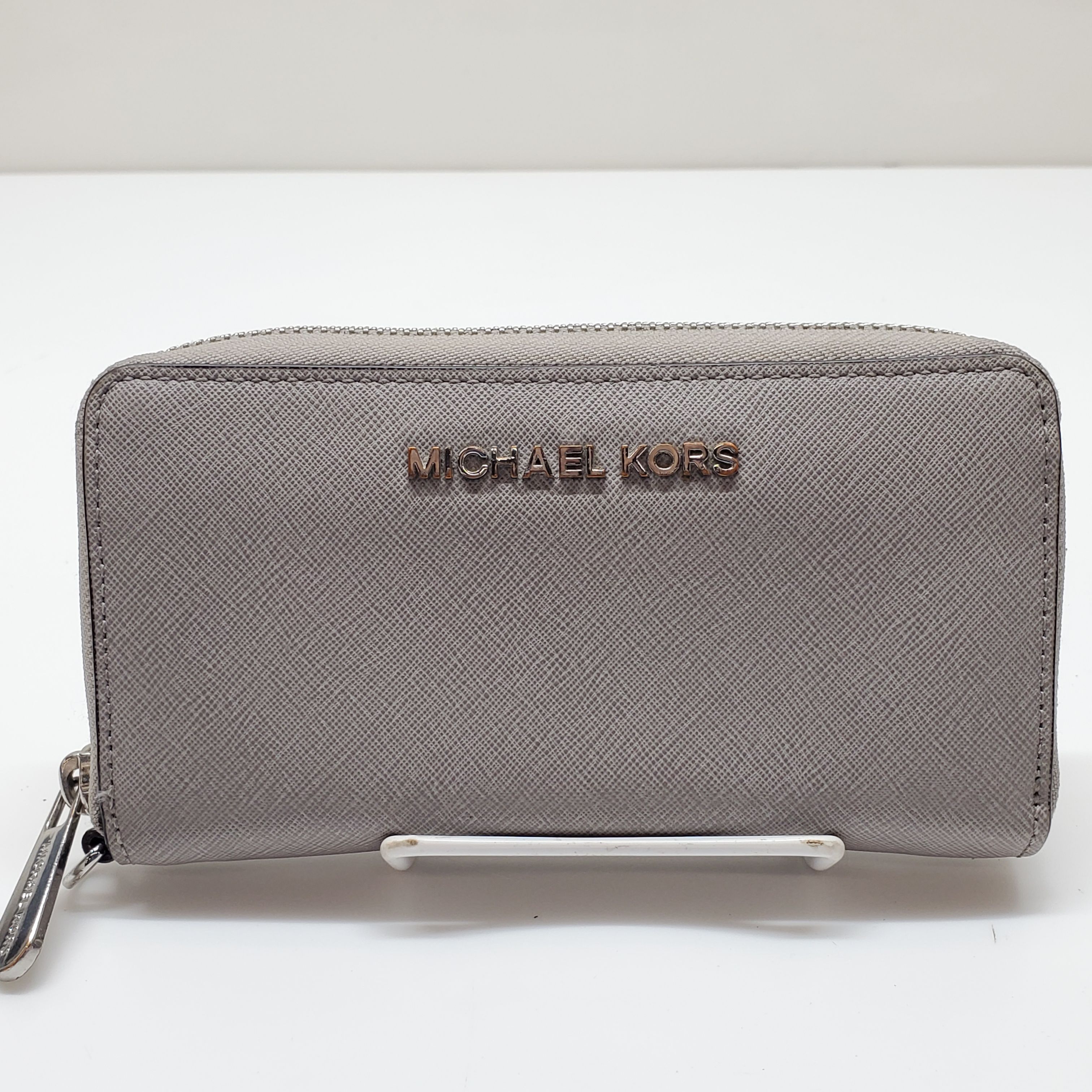 Gray michael kors sale wallet